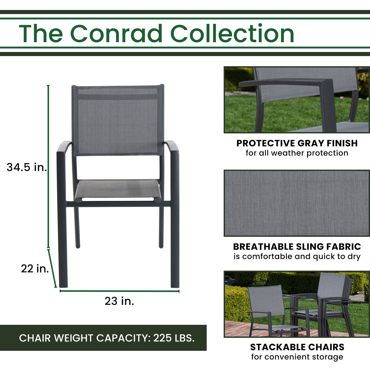Hanover CONDN5PC-GRY Patio-Dining-Sets - View #3