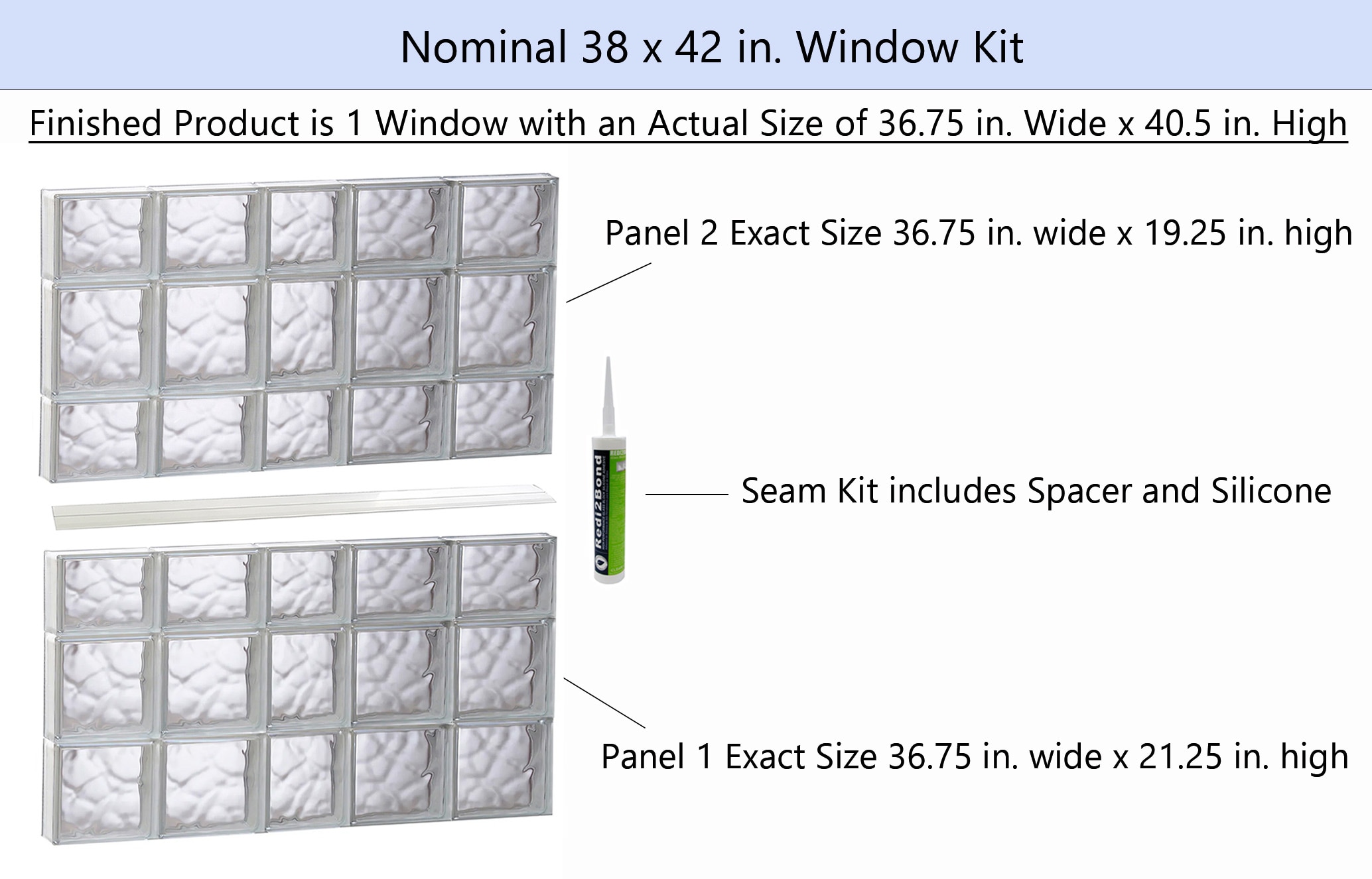 REDI2SET S3842DC Glass-Block-Windows - View #2
