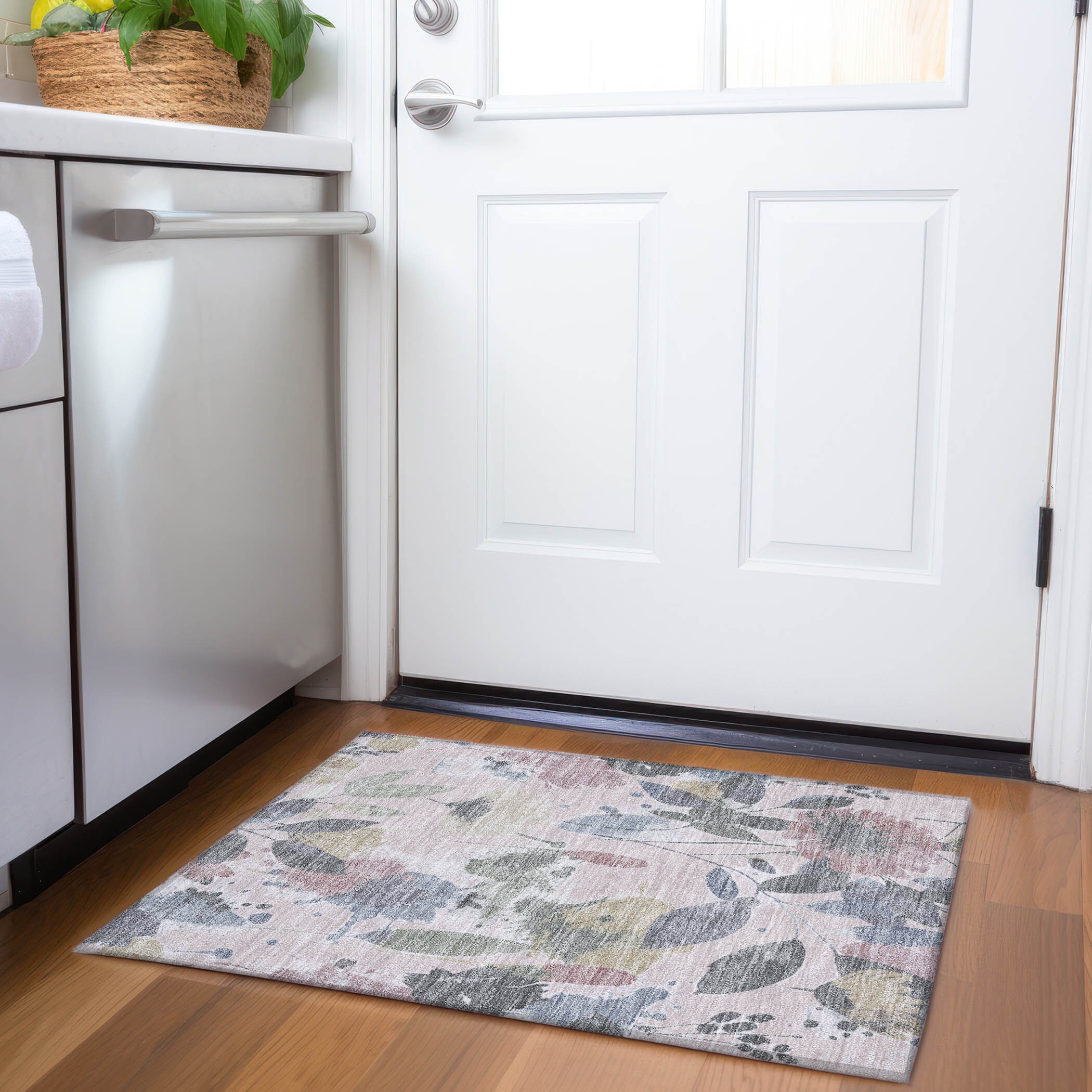 Addison Rugs ACN1550BL20X30 Chantille ACN1550BL 2 x 3 (ft) Polyester Blush Rectangular Indoor/Outdoor Geometric Machine washable Area rug