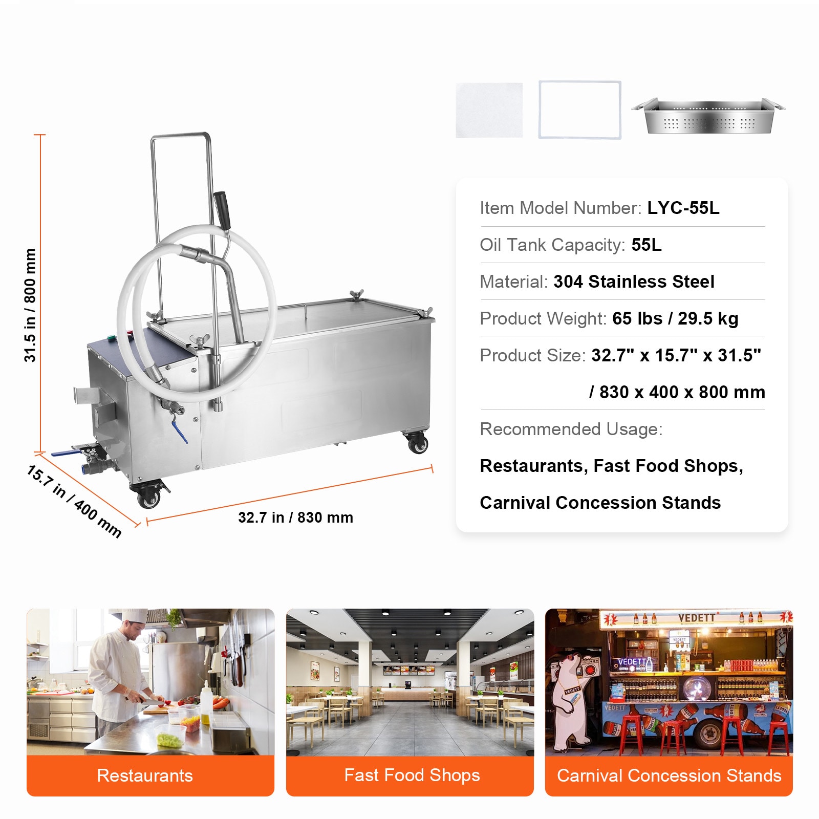 VEVOR SCZYGLQWBXG505324V1 Fryer-Accessories - View #7