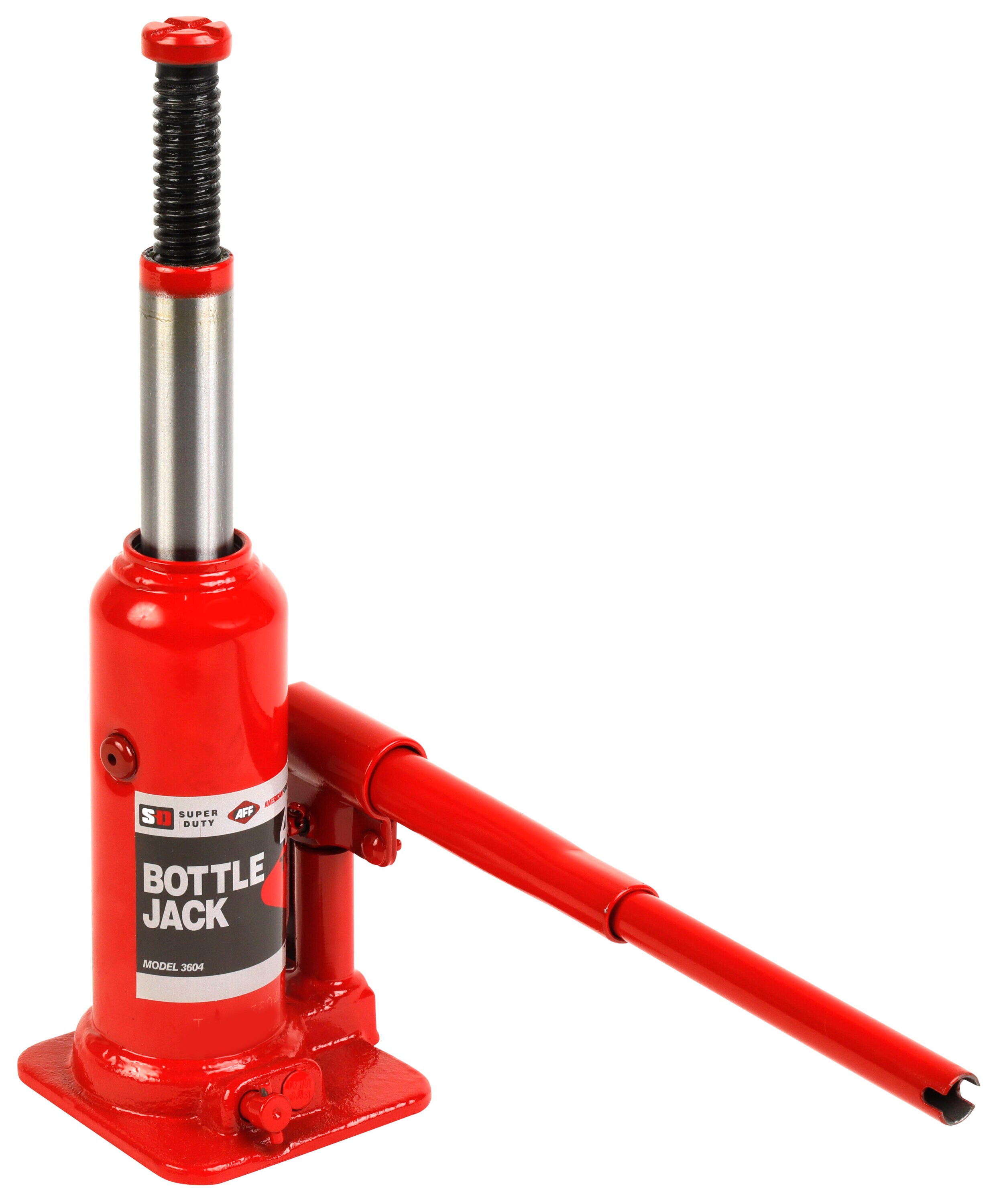 American Forge & Foundry Red 4-Ton Steel Manual Bottle Jack in the
