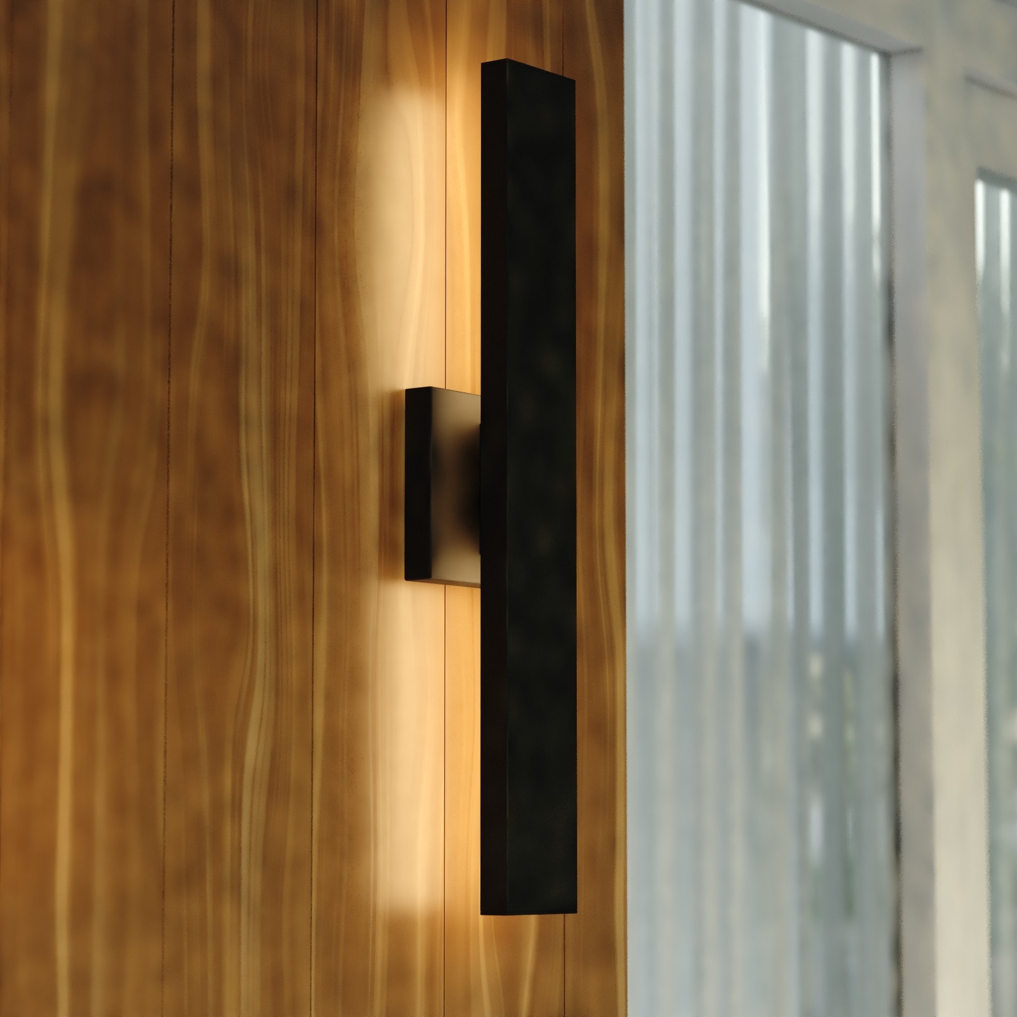 Cascadia T0766 Owen 20-in H Matte Black Hardwired Integrated LED Outdoor Wall Light