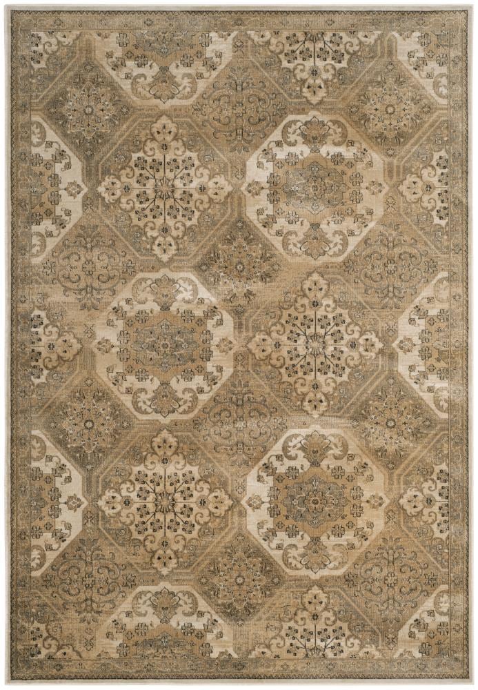 Safavieh VTG128-3440-5 Vintage Rosine 5 x 8 (ft) Loomed Synthetic Beige/Cream Rectangular Indoor Floral/Botanical Vintage Area rug