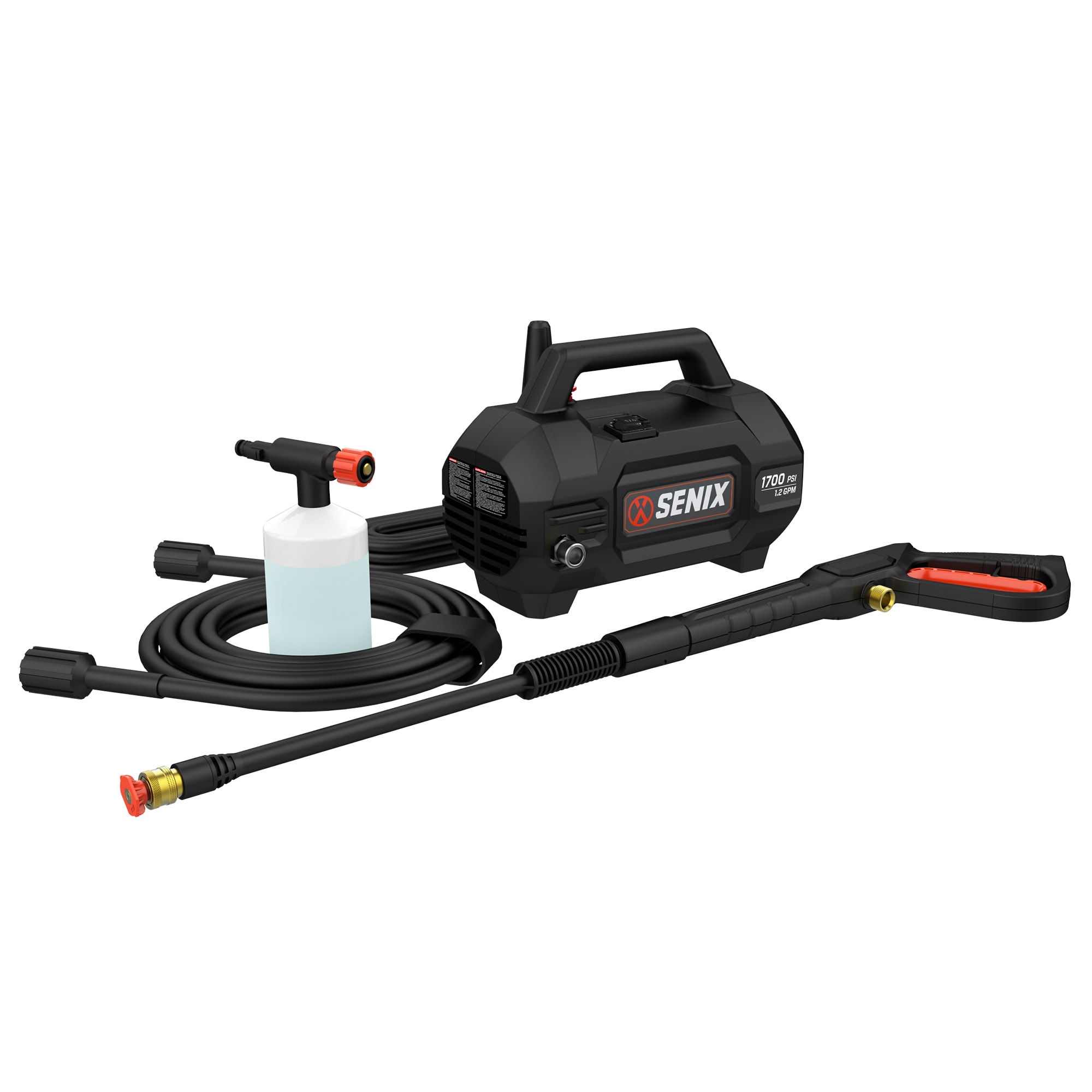 SENIX 1700 PSI 1.2-GPM Cold Water Electric Pressure Washer with 2 Spray Tips HPWE13-L Sansujyuku sansujyuku.com