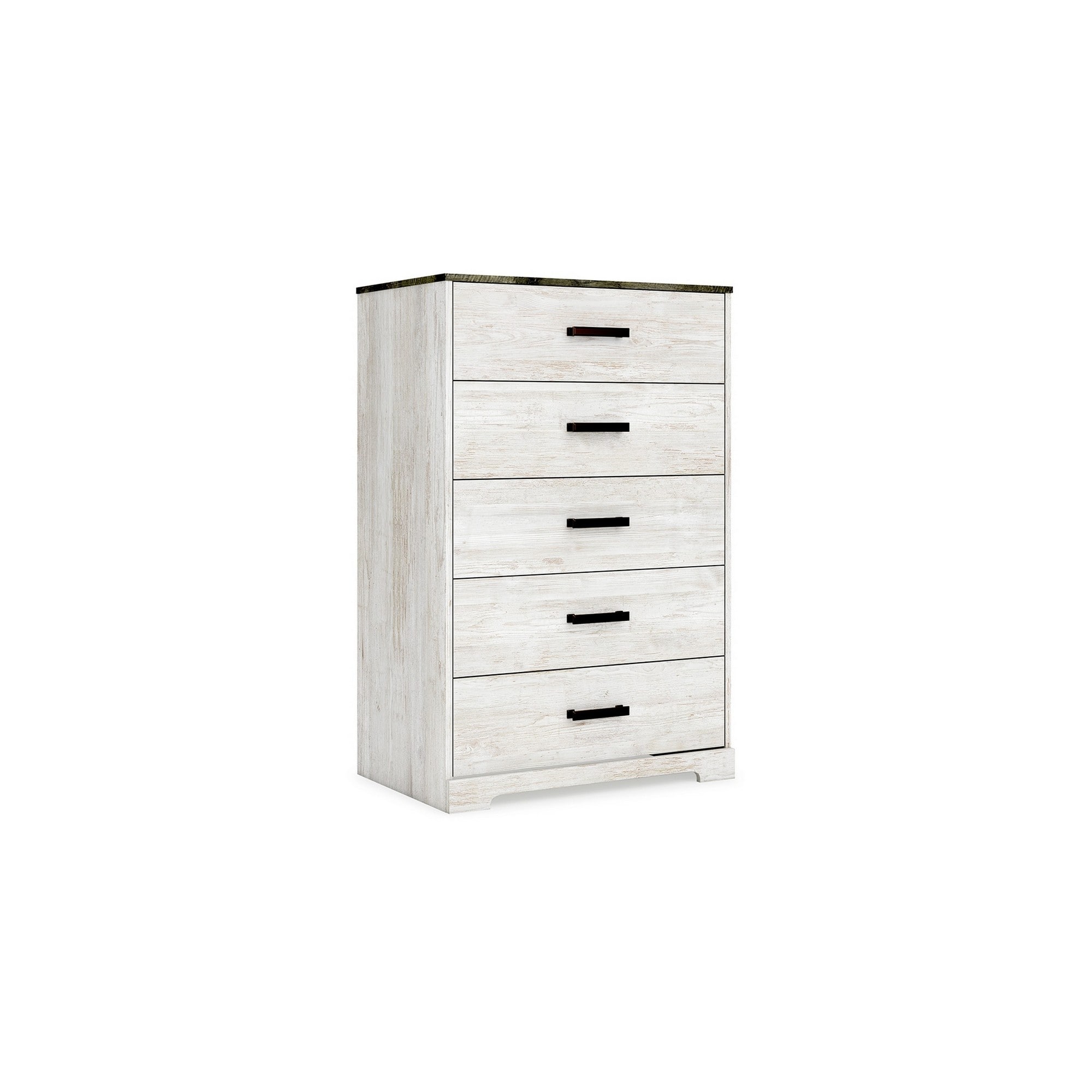 Benzara BM296889 White, Gray 5 -Drawer Standard dresser