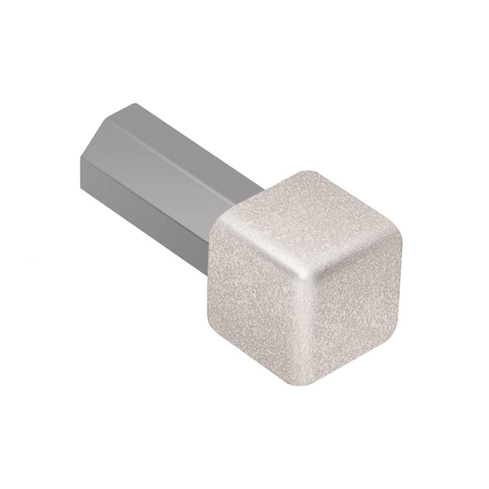 Schluter Systems EV/Q125TSBG Quadec 0.5-in W x 1.0-in L Greige textured color-coated aluminum Aluminum Inside/Outside corner Tile Edge Trim