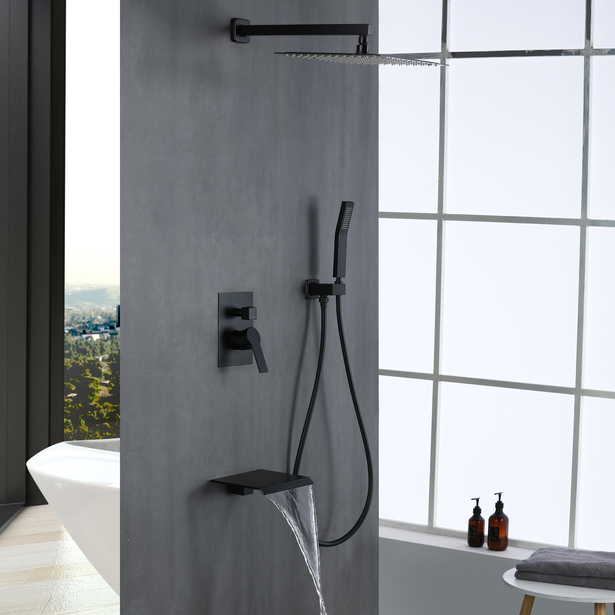 WELLFOR SPA-88018B-12 Showerhead-Bar-Panels - View #11