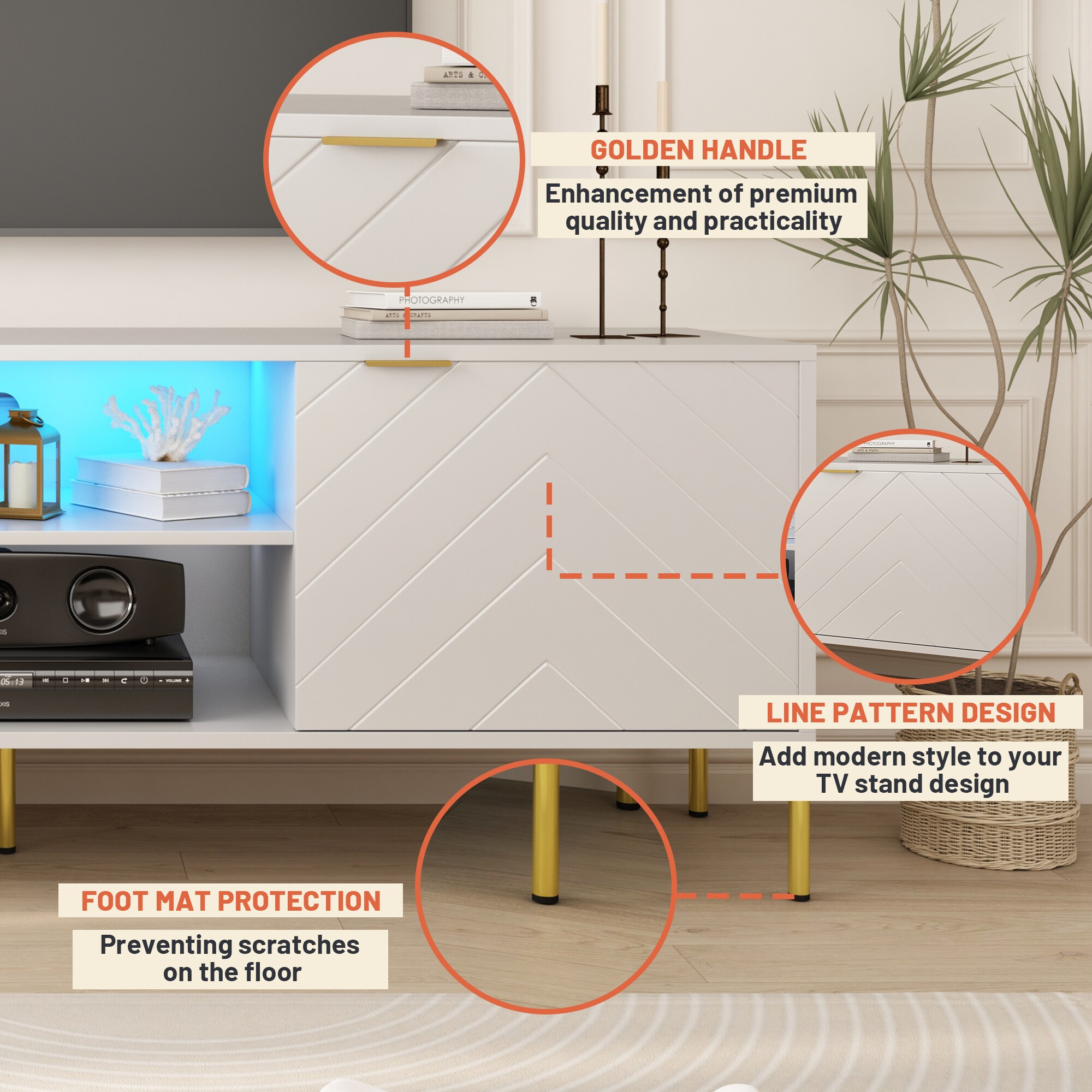 Clihome CL-ID01TVWH Tv-Stands - View #8
