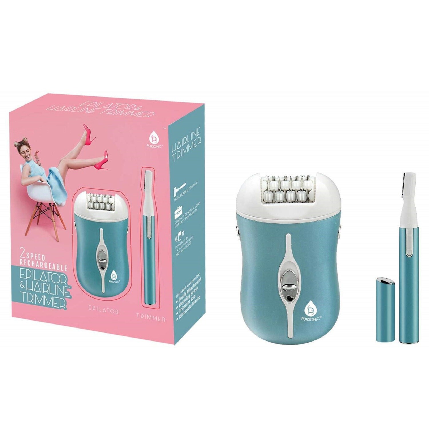 Pursonic Rechargeable Epilator  Bikini Trimmer