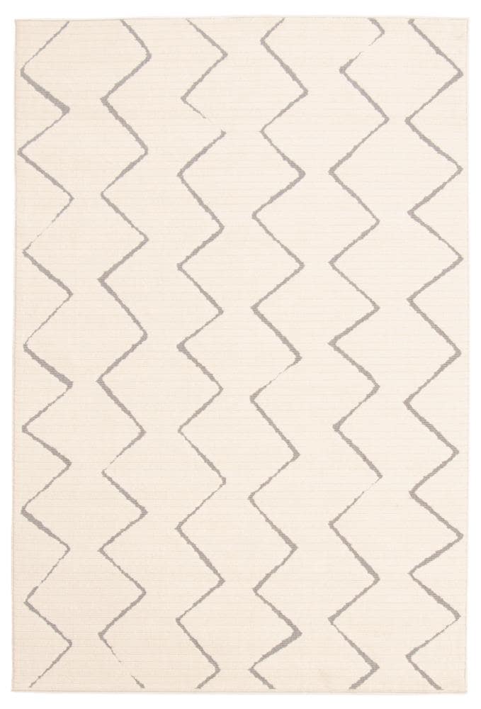ECARPETGALLERY 351304 Raya 5 x 8 (ft) Polypropylene Ivory Rectangular Indoor/Outdoor Abstract Area rug