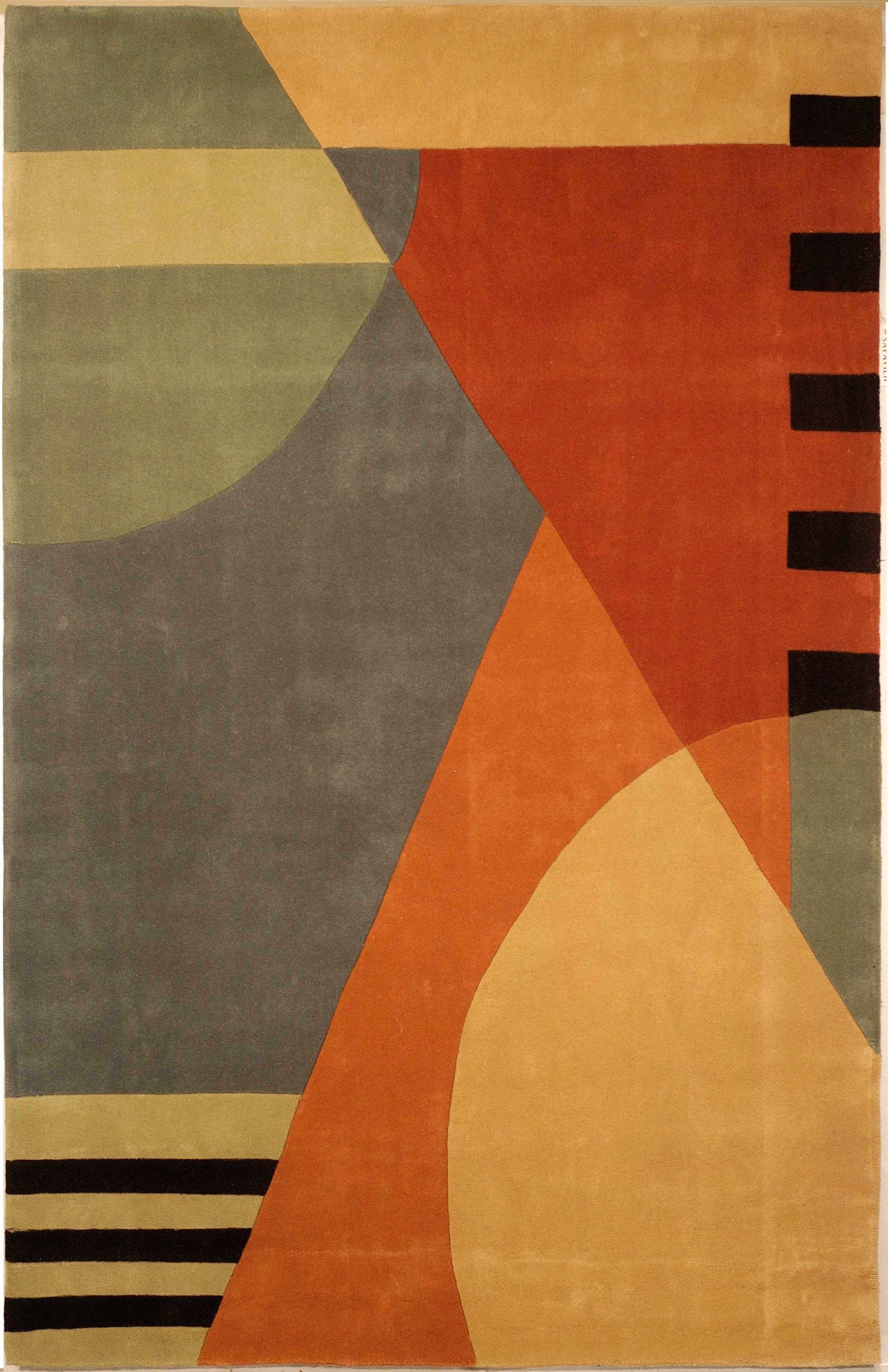 Safavieh RD863A-6 Rodeo Drive 6 x 9 (ft) Tufted Wool Gold Rectangular Indoor Abstract Area rug
