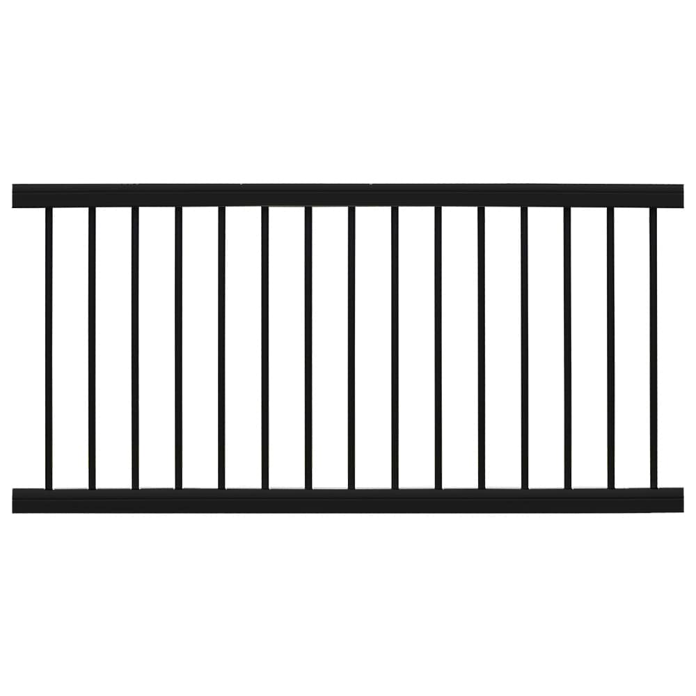 NewTechWood Ultrashield Hemispheres 6-ft x 6-in Indian Ebony Composite Deck Stair Rail Kit #US-636RK-ALU-ZX-EB