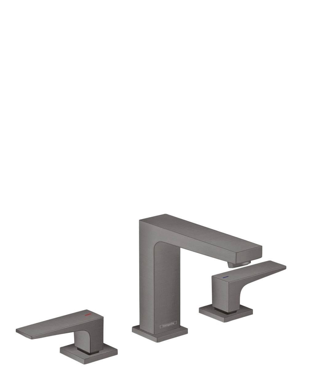 Hansgrohe 32516341 Metropol Brushed Black Chrome Widespread 2-handle WaterSense Mid-arc Commercial/Residential Handle Bathroom Sink Faucet with Drain