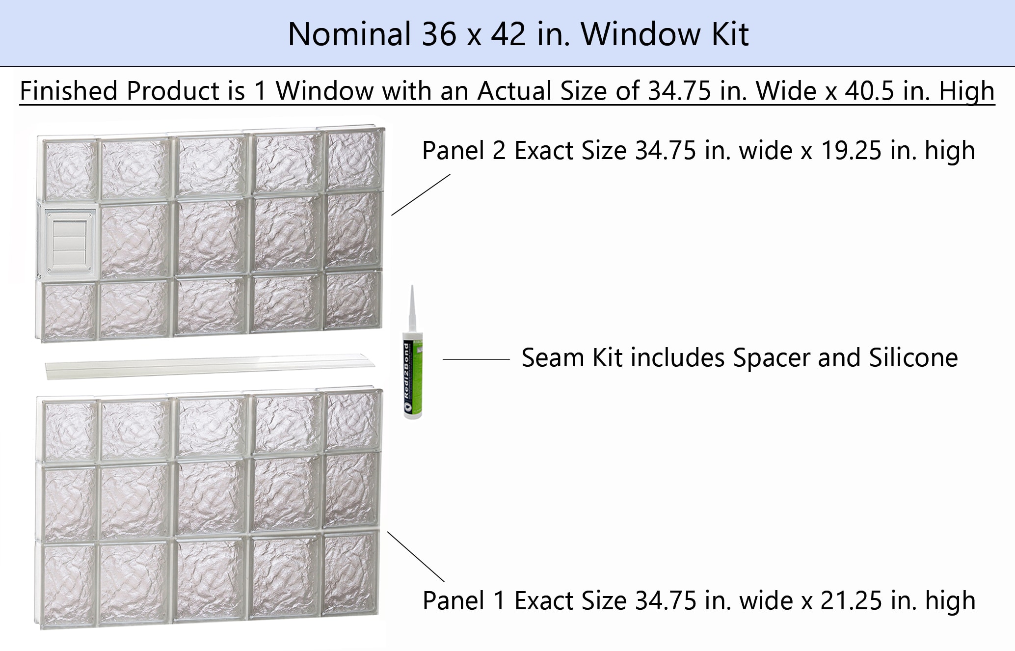 REDI2SET D3642IS Glass-Block-Windows - View #2