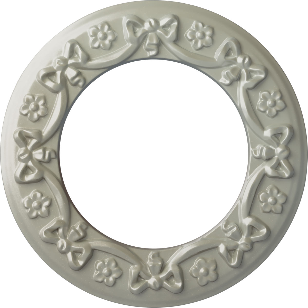 Ekena Millwork CM12RIFCS Ribbon with Bow 12.25-in W x 12.25-in L Painted Flash Copper Polyurethane Whole Ceiling Medallion