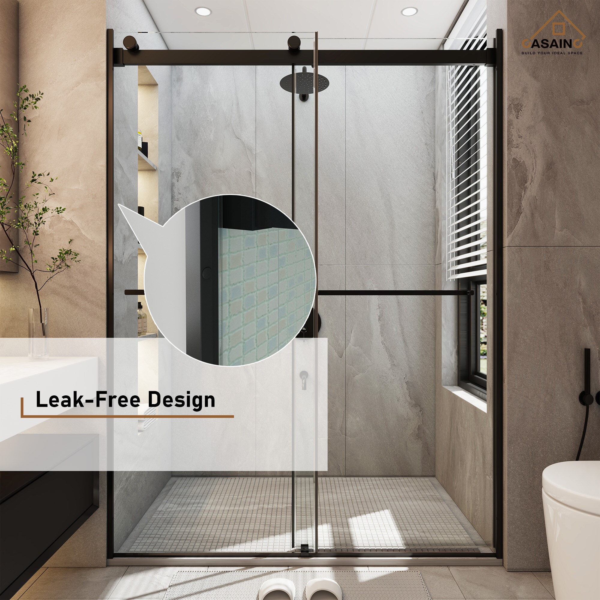 CASAINC SL-TL-C76 Shower-Doors - View #6