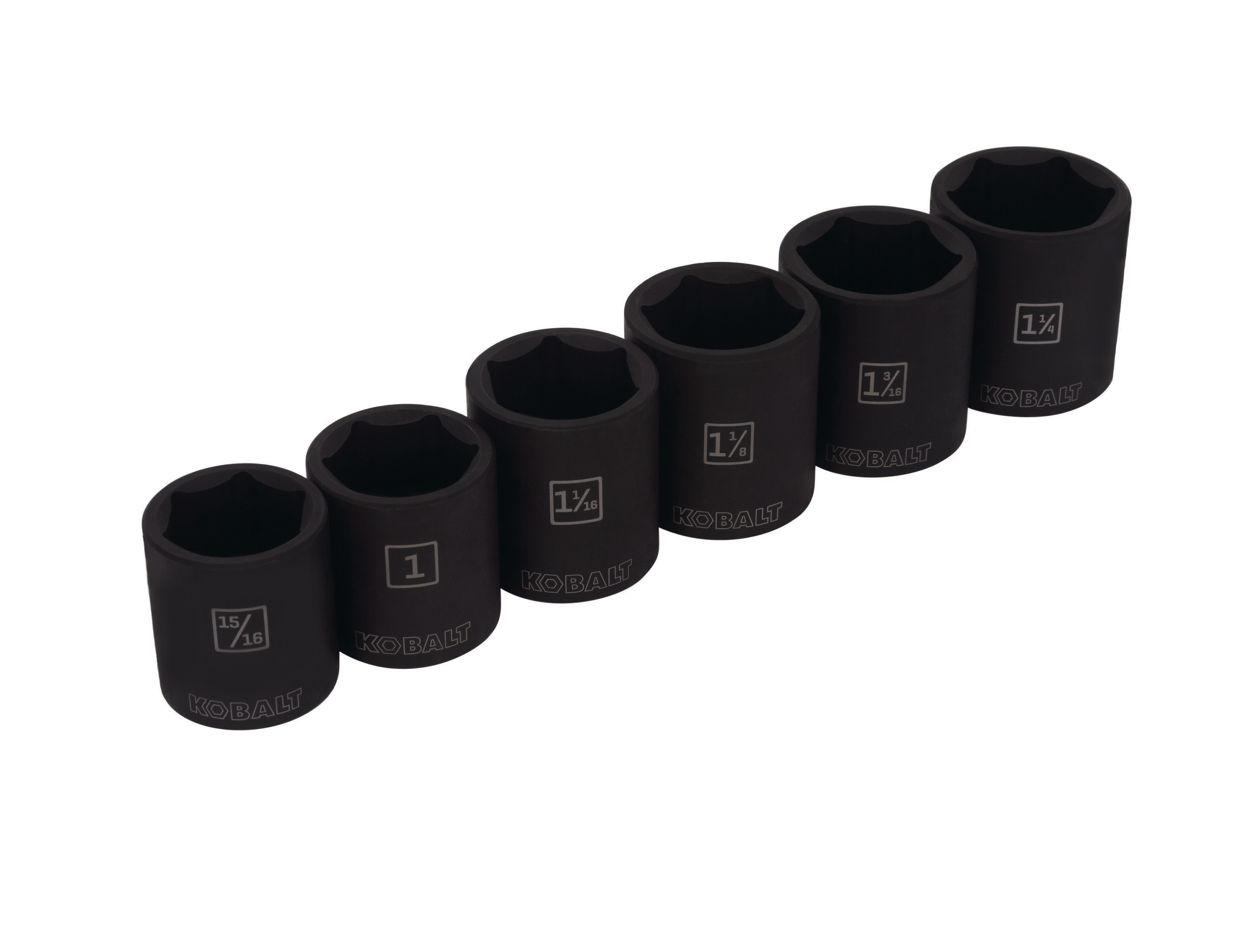 Kobalt 6 -Piece Standard (SAE) 1/2-in Drive Set 6-point Impact Socket Set
