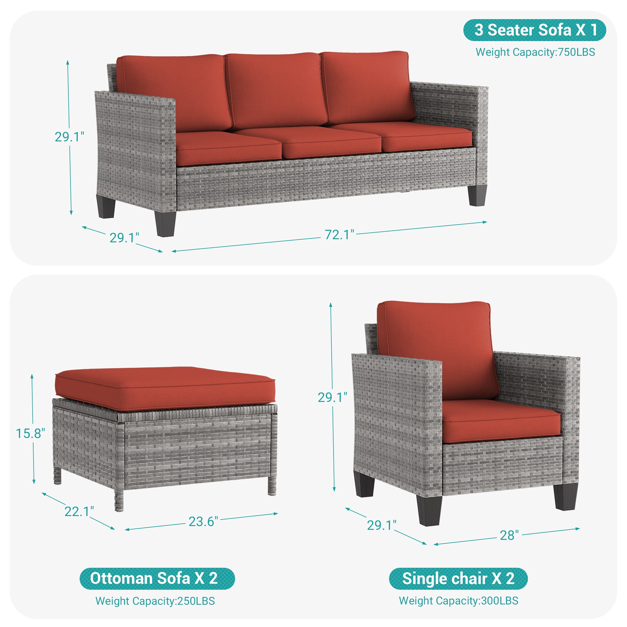 ACEGOSES LW-115HOG Patio-Conversation-Sets - View #2