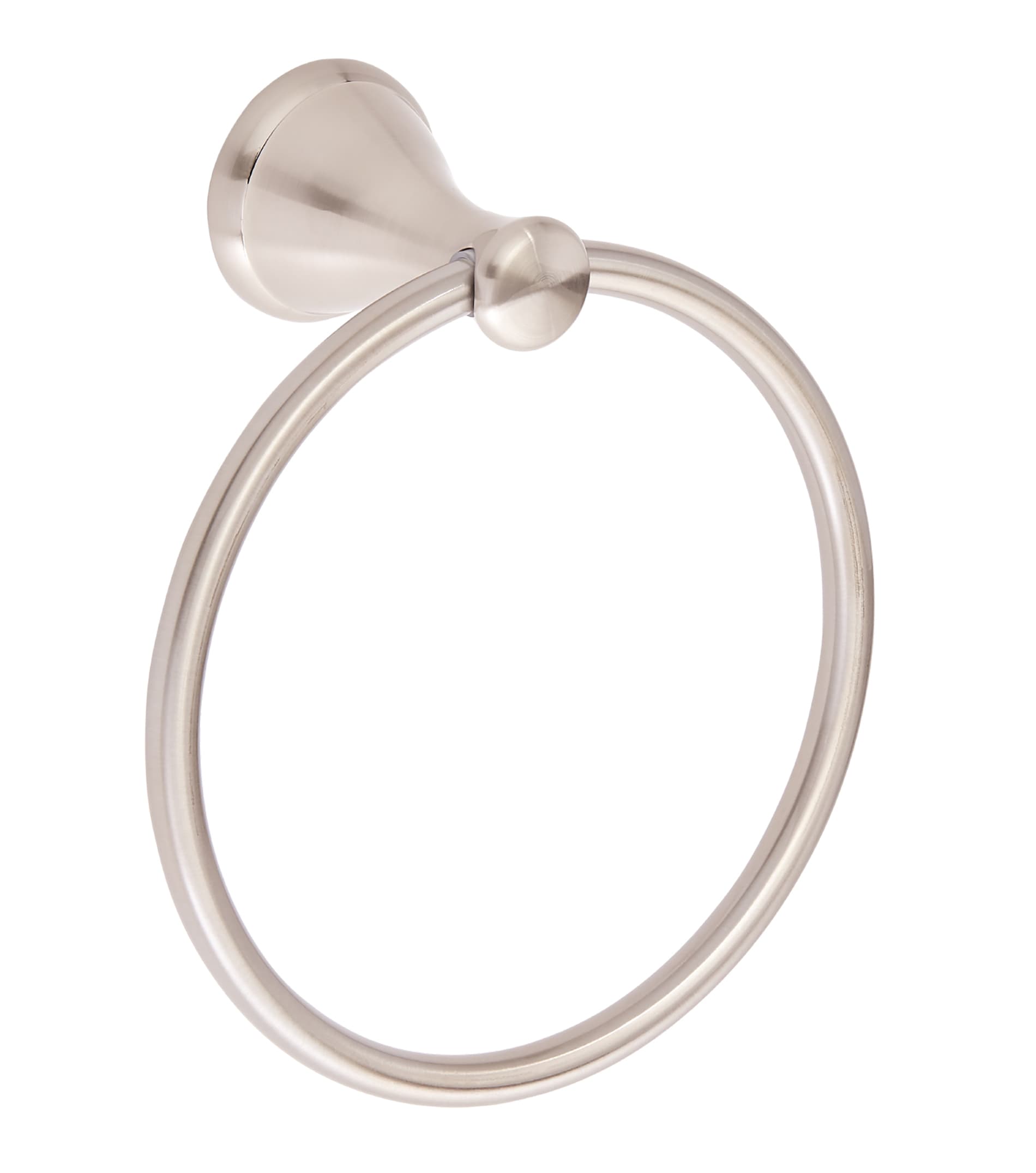 Vervelen ontwikkeling Signaal Style Selections Bailey Brushed Nickel Wall Mount Single Towel Ring in the  Towel Rings department at Lowes.com