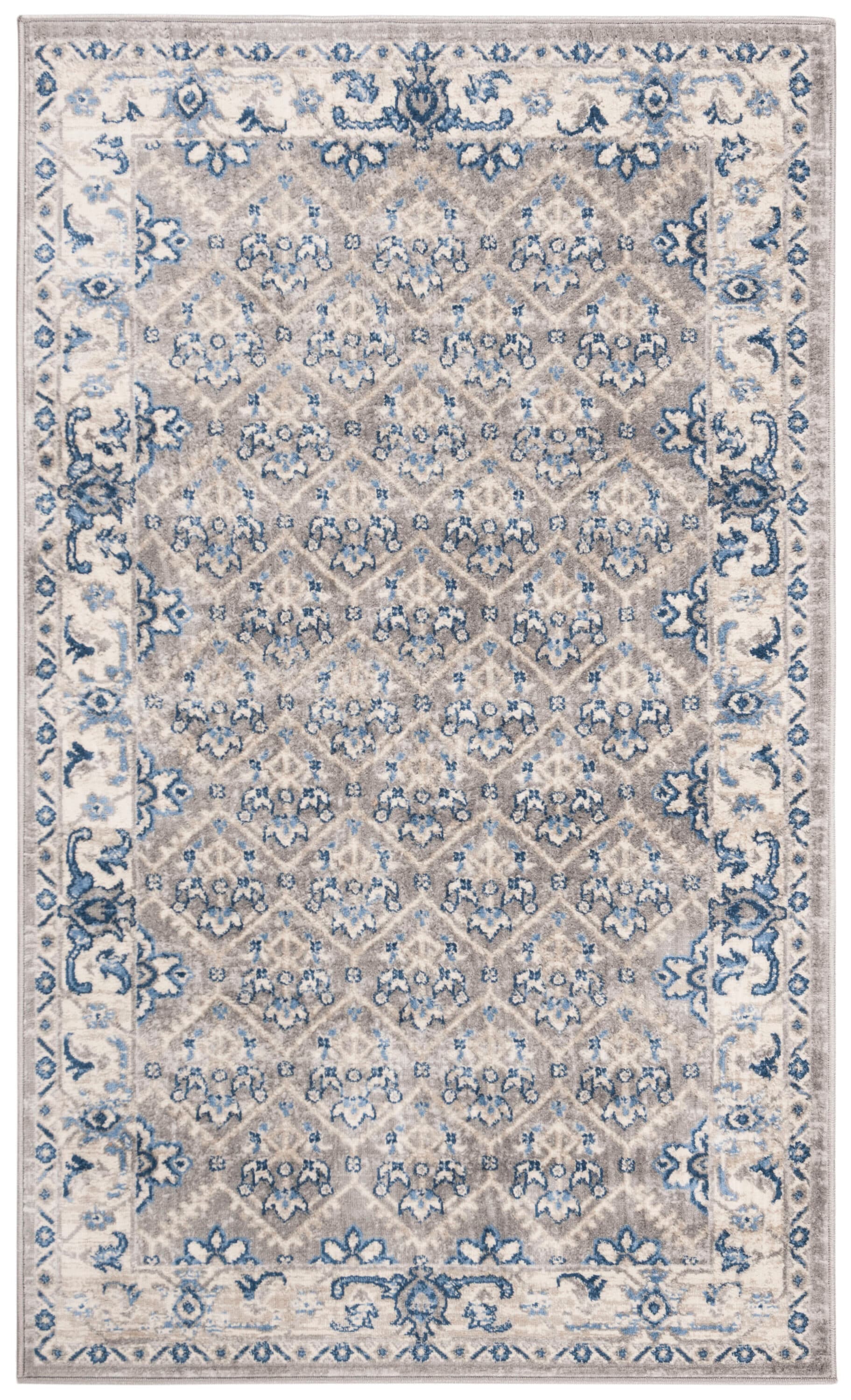 Safavieh Brentwood Dile 2 x 4 Light Gray/Blue Indoor Distressed ...