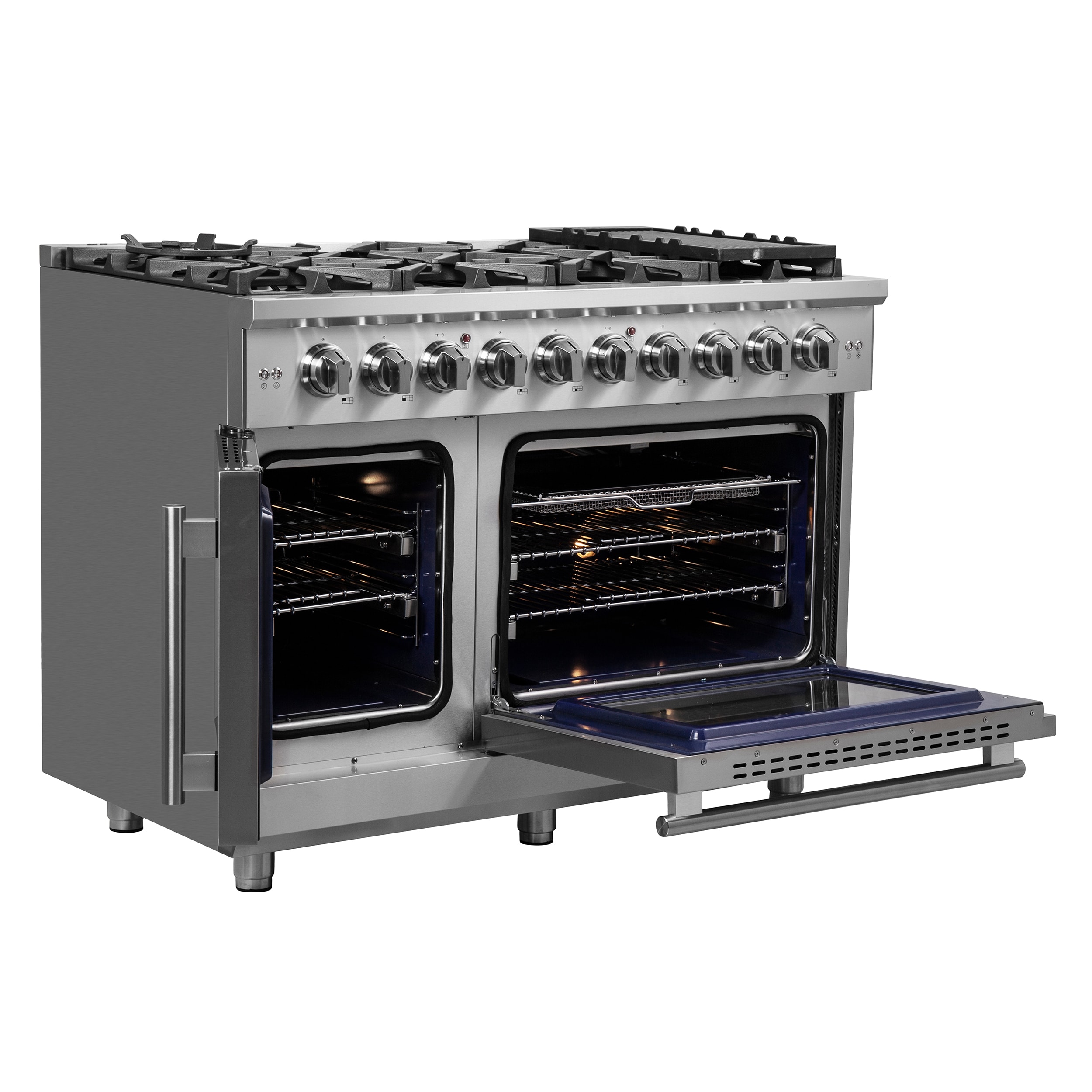 FORNO FFSGS6439-48 Double-Oven-Gas-Ranges - View #4