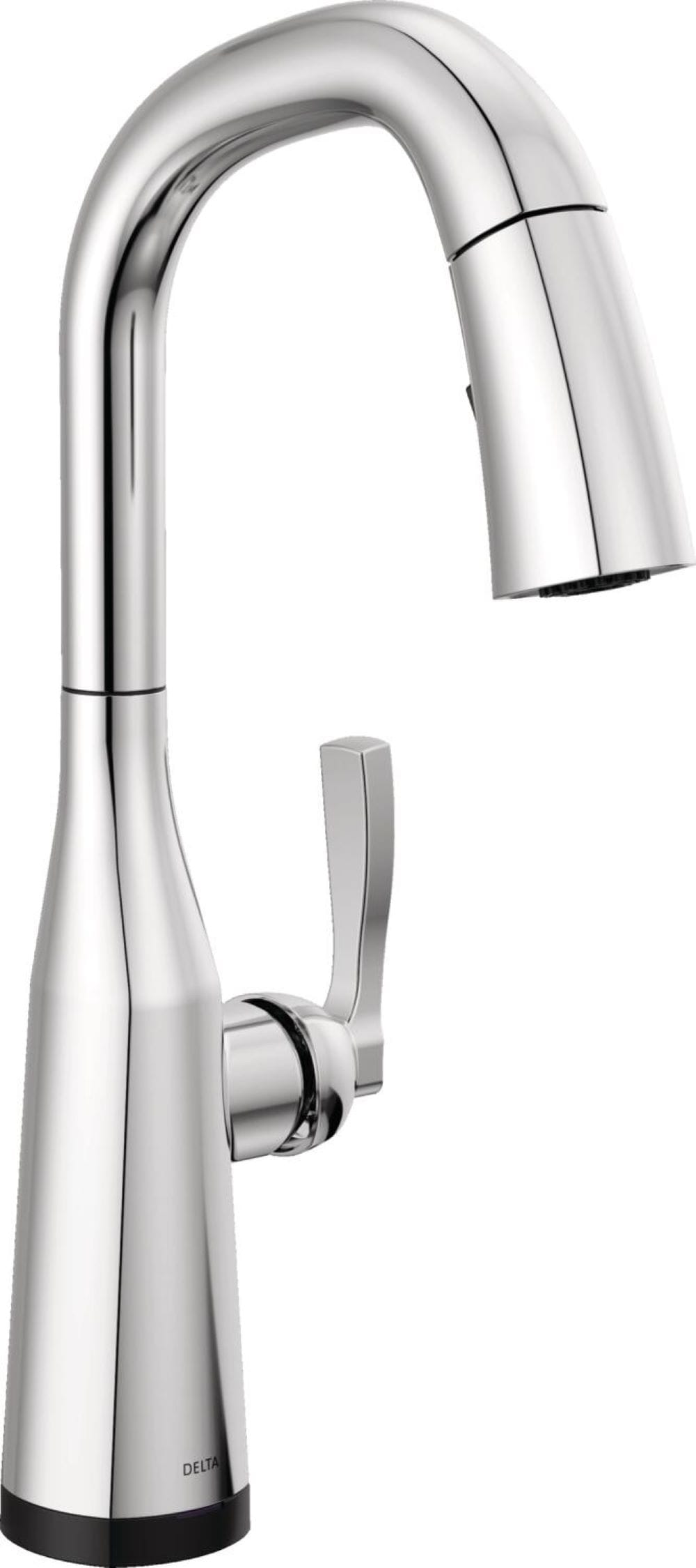 Delta 9976TL-PR-DST Stryke Lumicoat Chrome Single Handle Deck-mount Touchless Bar and Prep Kitchen Faucet with Sprayer