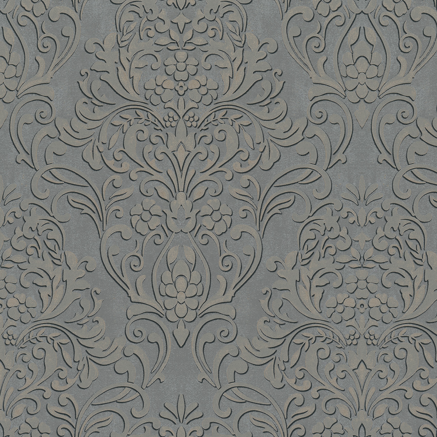 Advantage Passport  ft Grey Vinyl Textured Damask 3D Unpasted  Wallpaper in the Wallpaper department at 