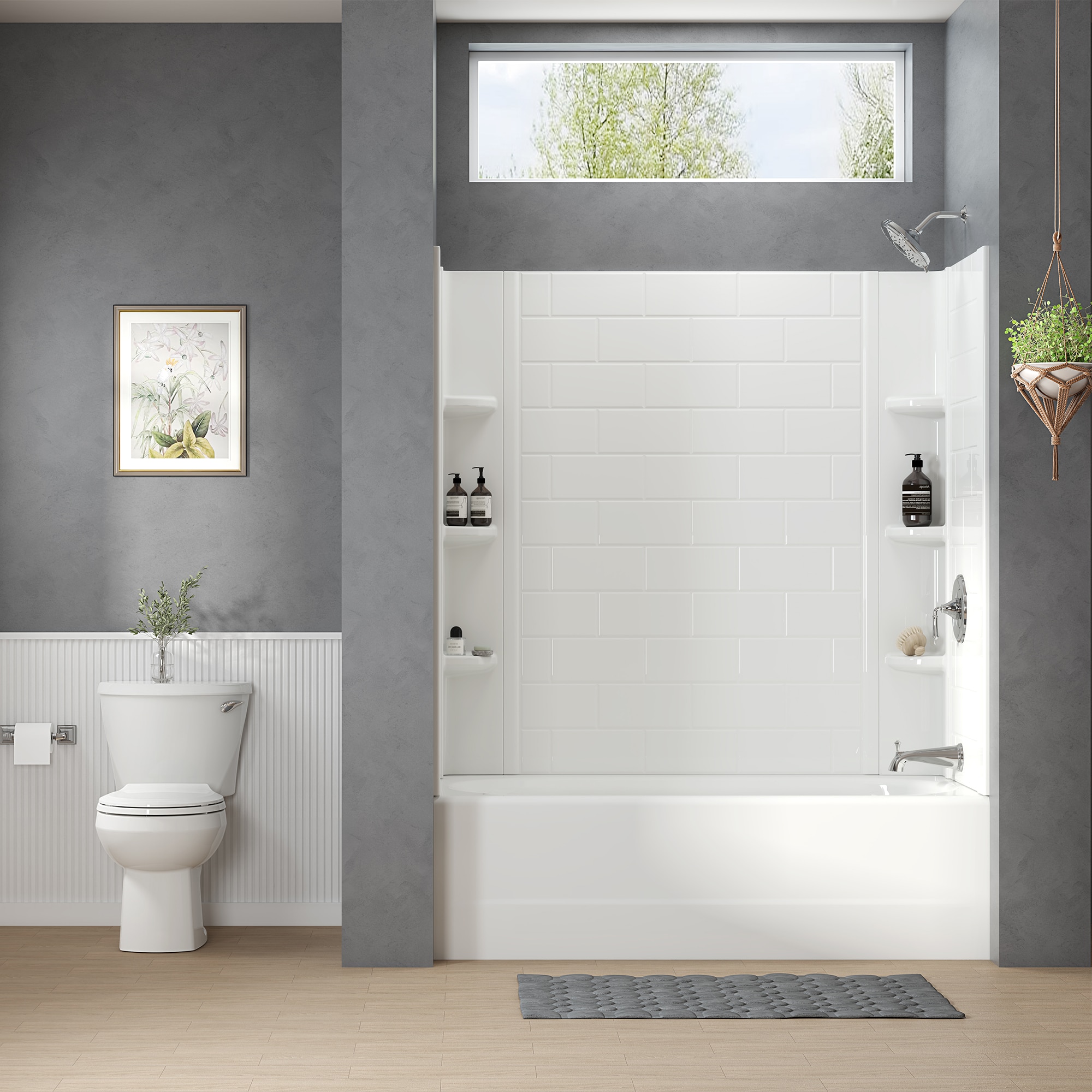 American Standard 1393202.020 Princeton Pro 30-in x 60-in White Porcelain enameled steel Rectangular Alcove Soaking bathtub ( Right Drain )