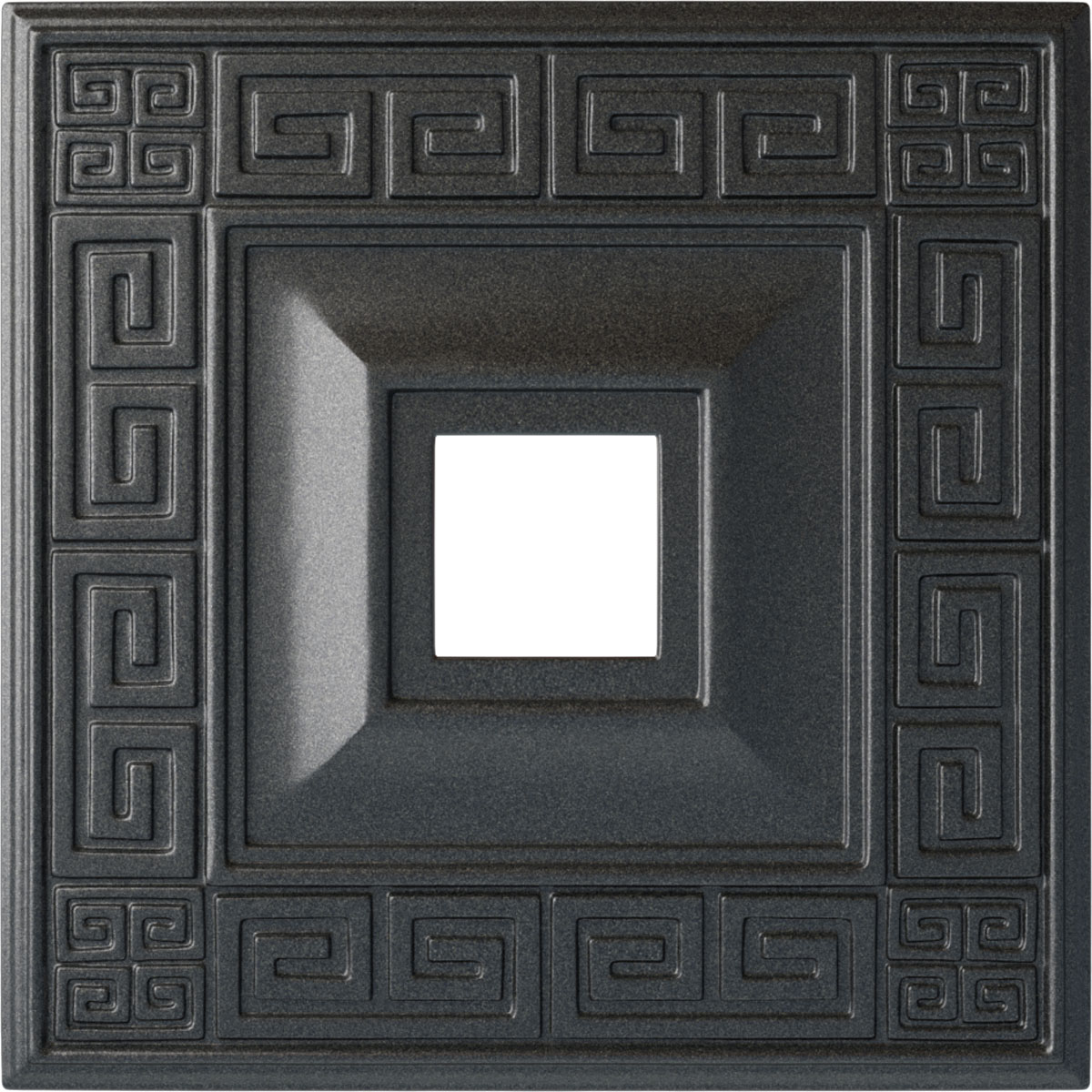 Ekena Millwork CM18ERPES Eris 18-in W x 18-in L Painted Pewter Polyurethane Whole Ceiling Medallion