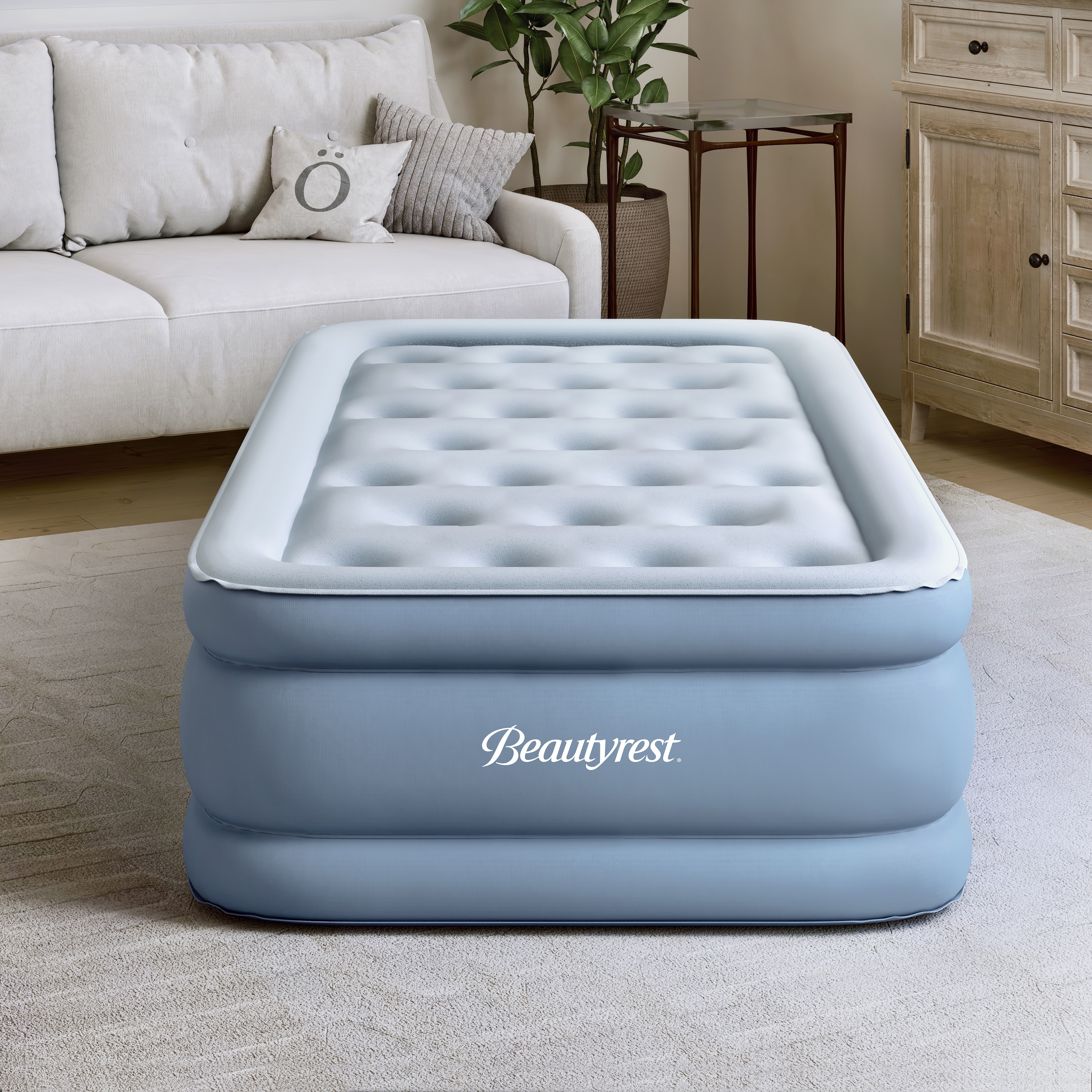 Beautyrest MM09517TW PostureLux Inflatable Air Mattress with Powerful External Pump