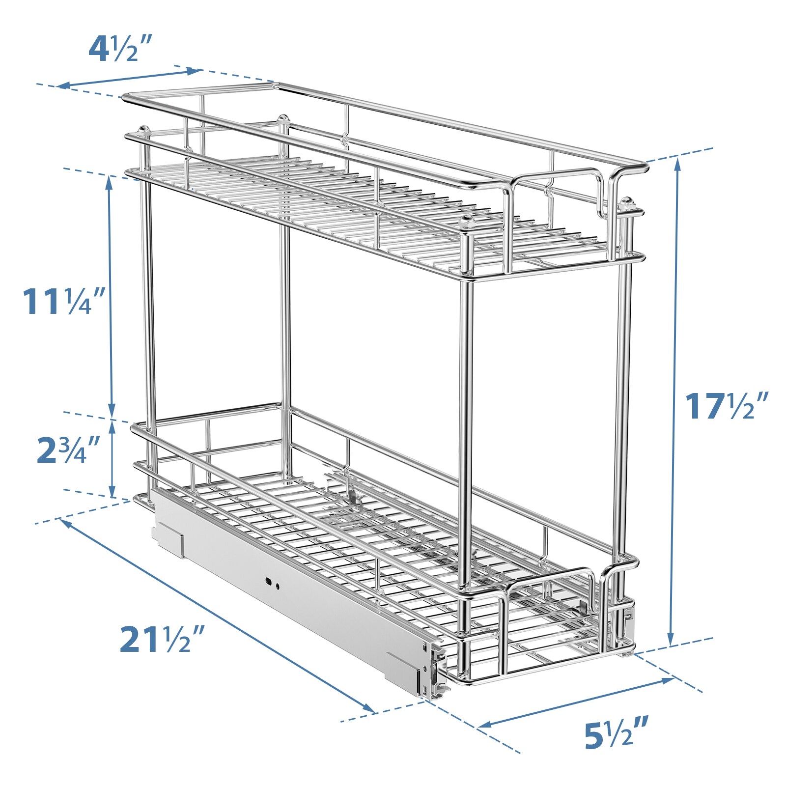 LOVMOR 0622-2TIER-SPICE Pull-Out-Cabinet-Baskets - View #2
