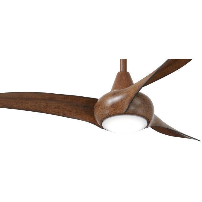 Minka Aire Light Wave 44 In Distressed Koa Led Indoor Propeller Ceiling Fan With Remote 3 Blade The Fans Department At Com - 44 Minka Aire Light Wave White Led Ceiling Fan