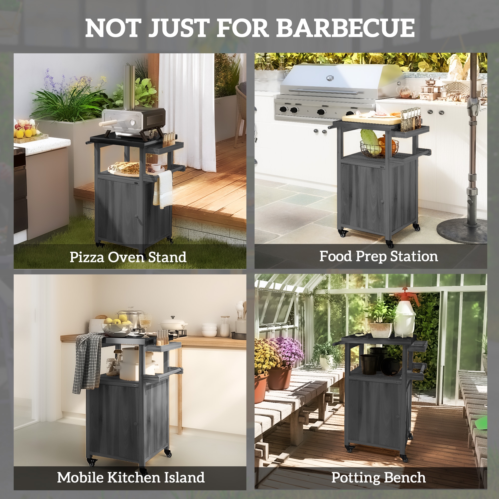 Outsunny 846-153V00CG Grill-Carts-Grill-Stands - View #5