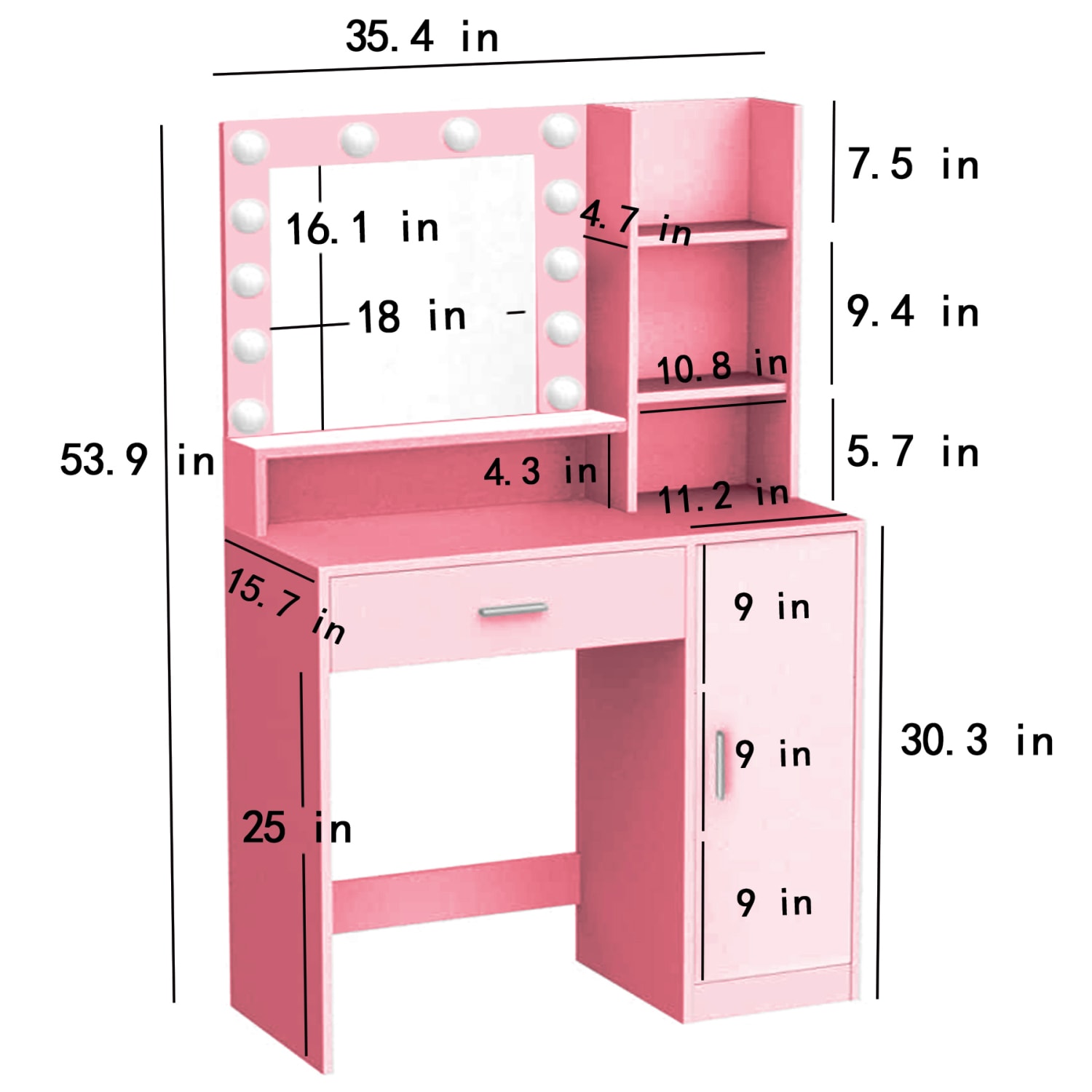 Streamdale Furniture W2386P233036 Bedroom-Vanities - View #8