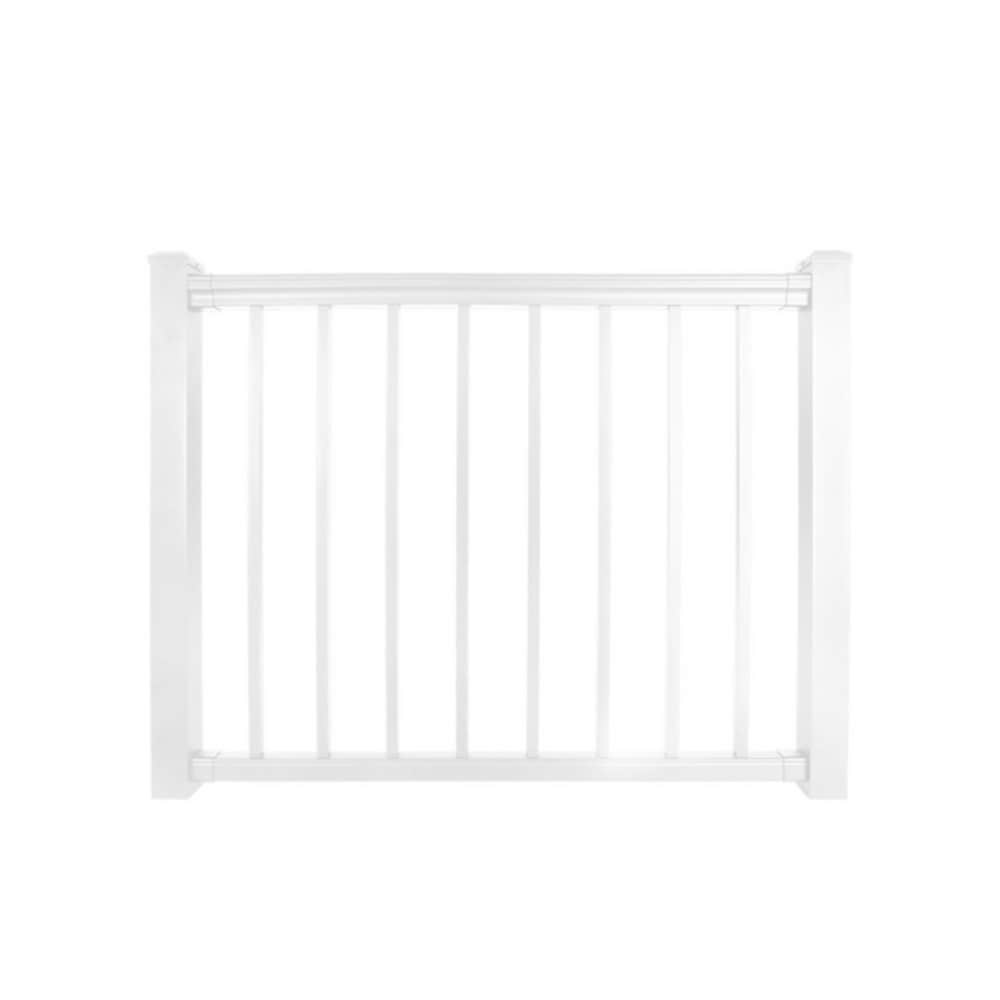 NewTechWood Allure Preassembled Aluminum 3-ft x 3-in White Aluminum Deck Rail Kit #AL-36-GATE-WHI