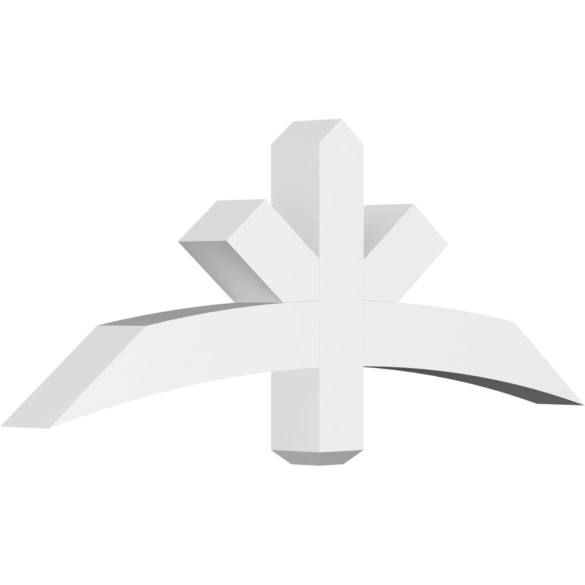 Ekena Millwork GBP048X18X0404ALB00 Alberta White PVC Gable bracket