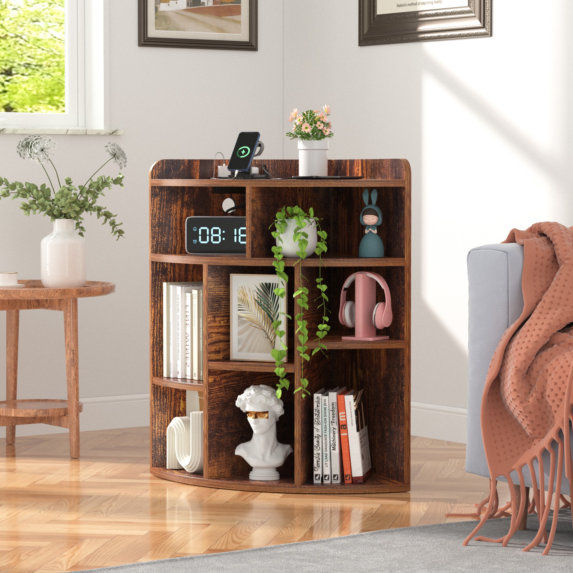 Vecelo LOE-CS15-BRN-UP bookcases - View #2