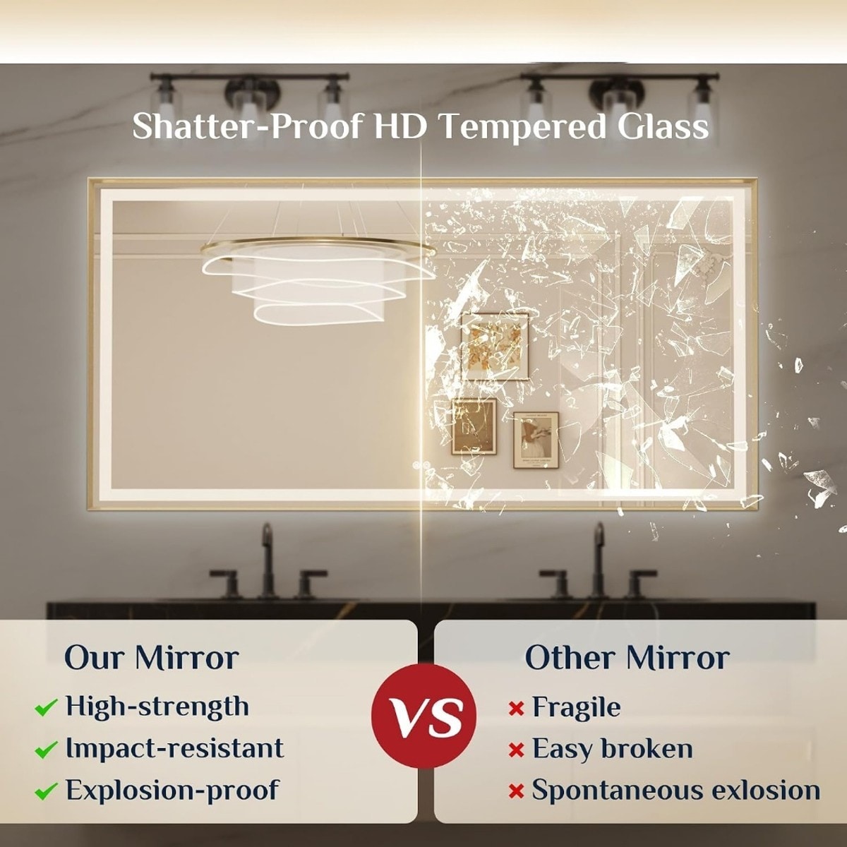 Haisijing JIA1-CCD57F Framed-Bath-Mirrors - View #7