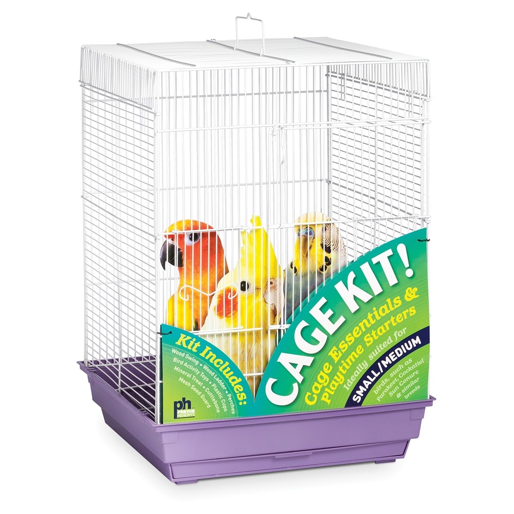 Prevue - 1 -Count White powder-coated mesh /Purple Base Protective cage