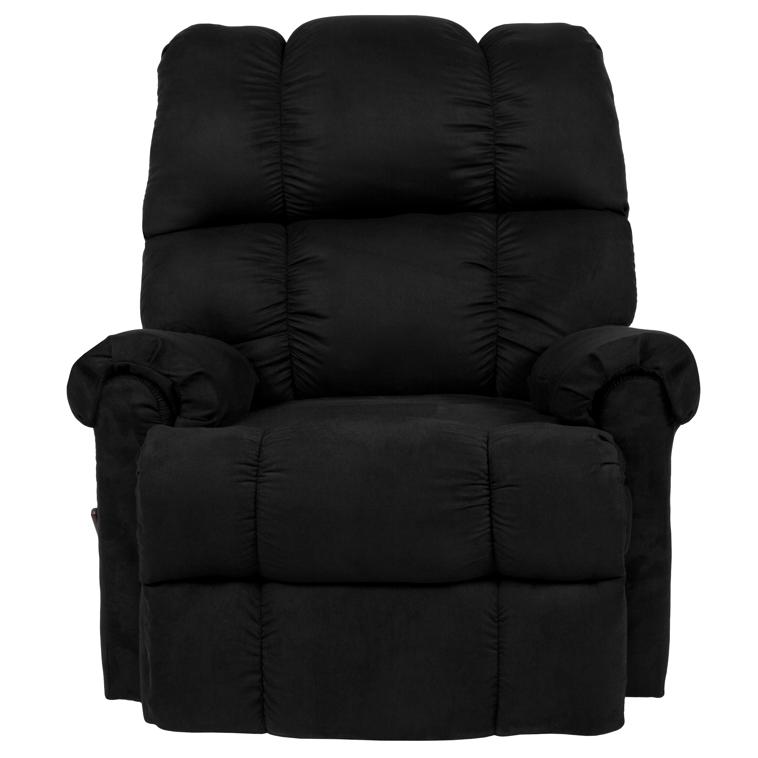 black microfiber rocker recliner