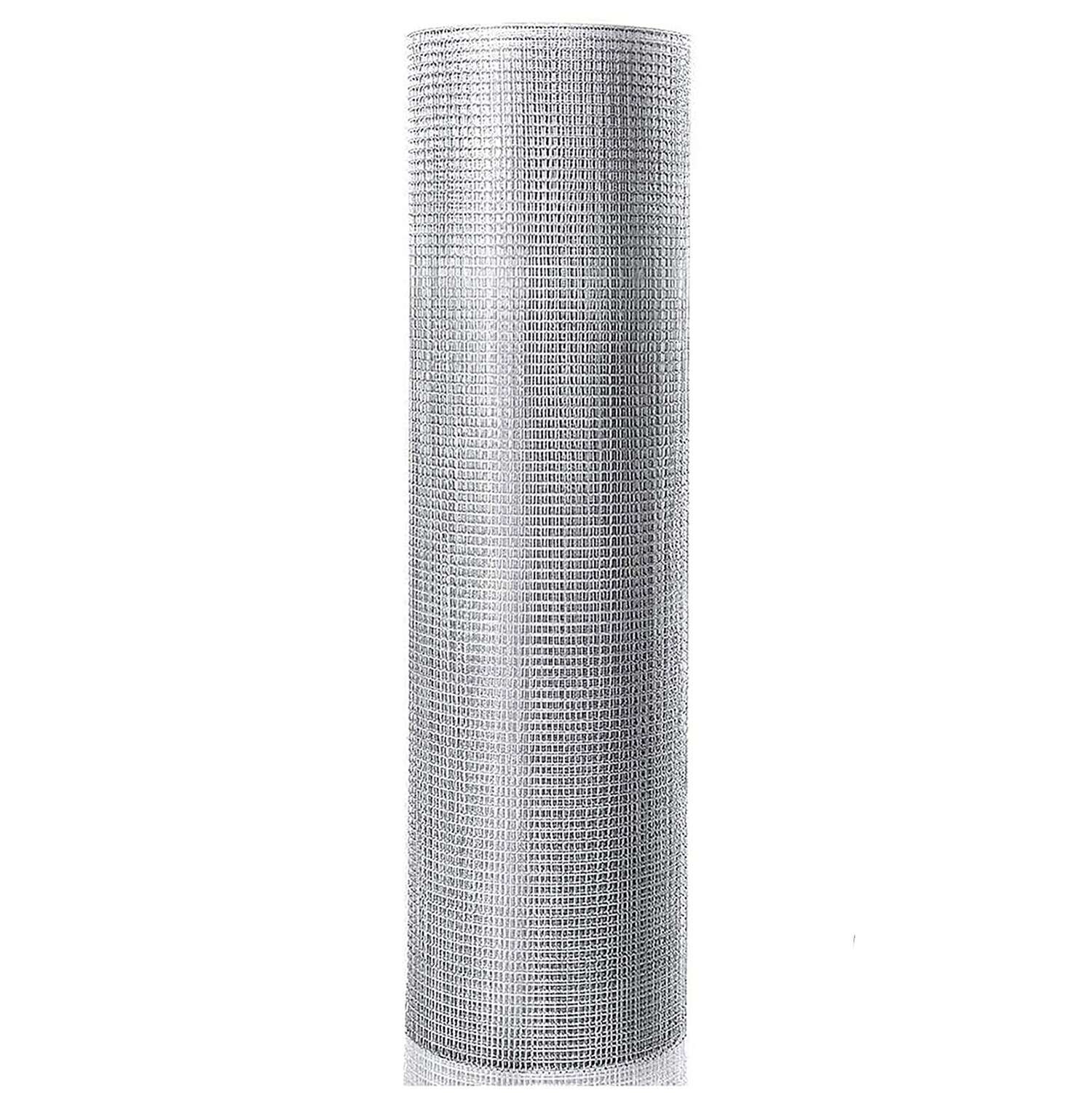 SINOFURN SYB530008SL 100-ft x 5-ft Silver Metal Hardware Cloth Rolled Fencing with Mesh Size 1/2-in x 1/2-in