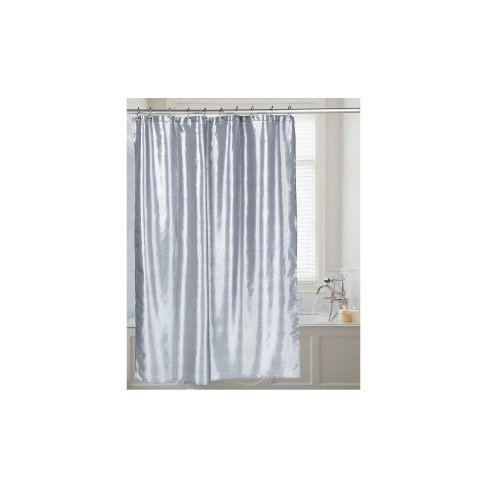  ZX9CRNT308 FSC15-FS-65 72 x 72 in. Shimmer Faux Silk Shower Curtain Pewter