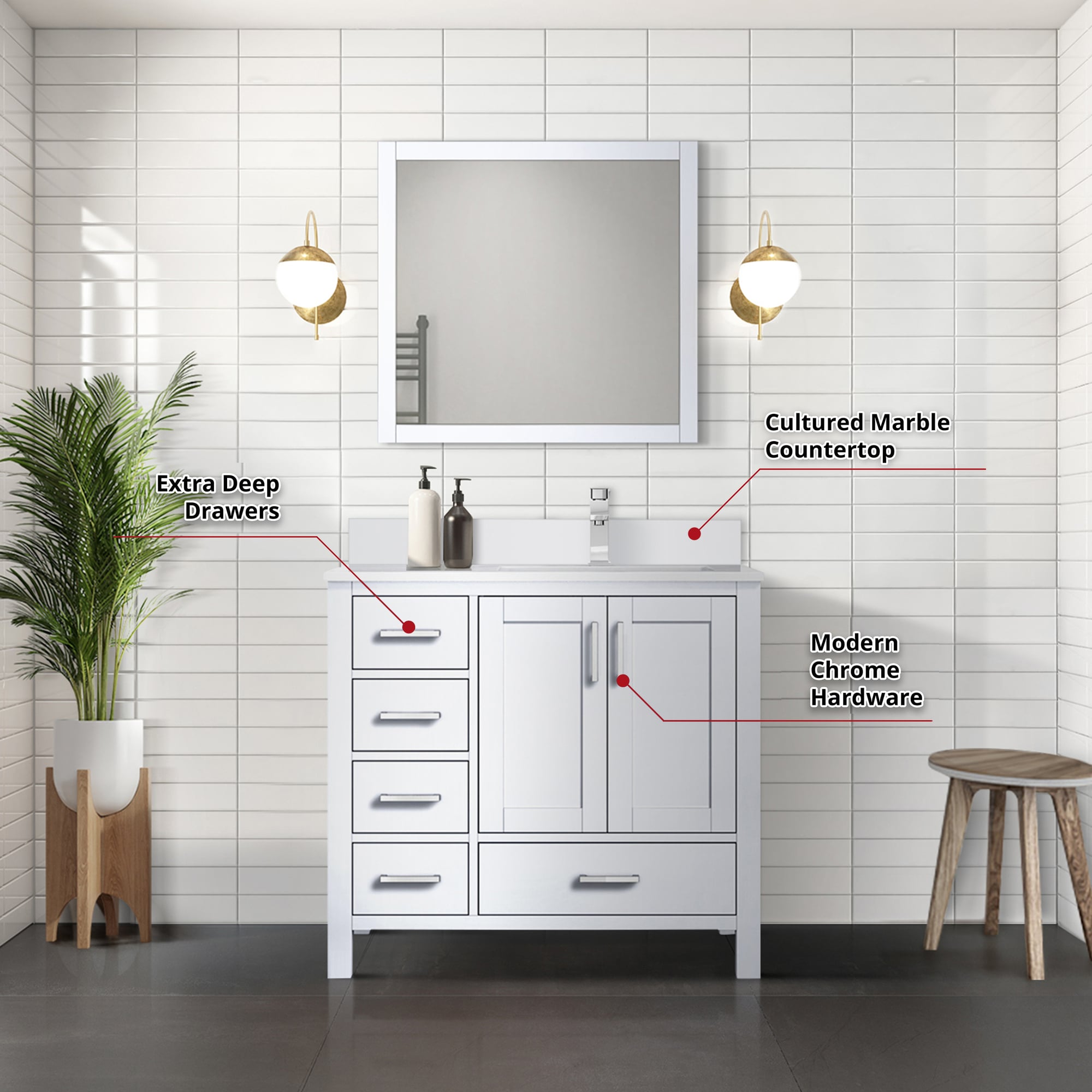 Lexora LVJ36SA311R Bath-Vanity-Combo - View #4