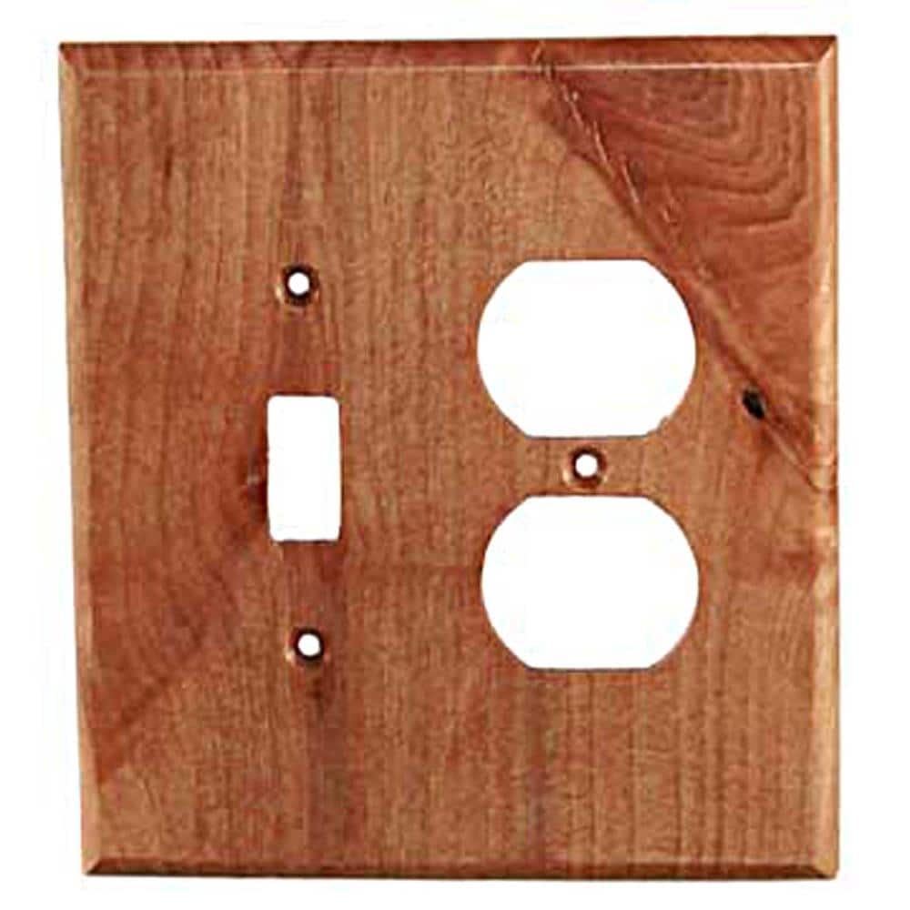 Sierra Lifestyles 682534 2 -Gang Specialty Size Alder Wood Indoor Toggle/Duplex Wall Plate
