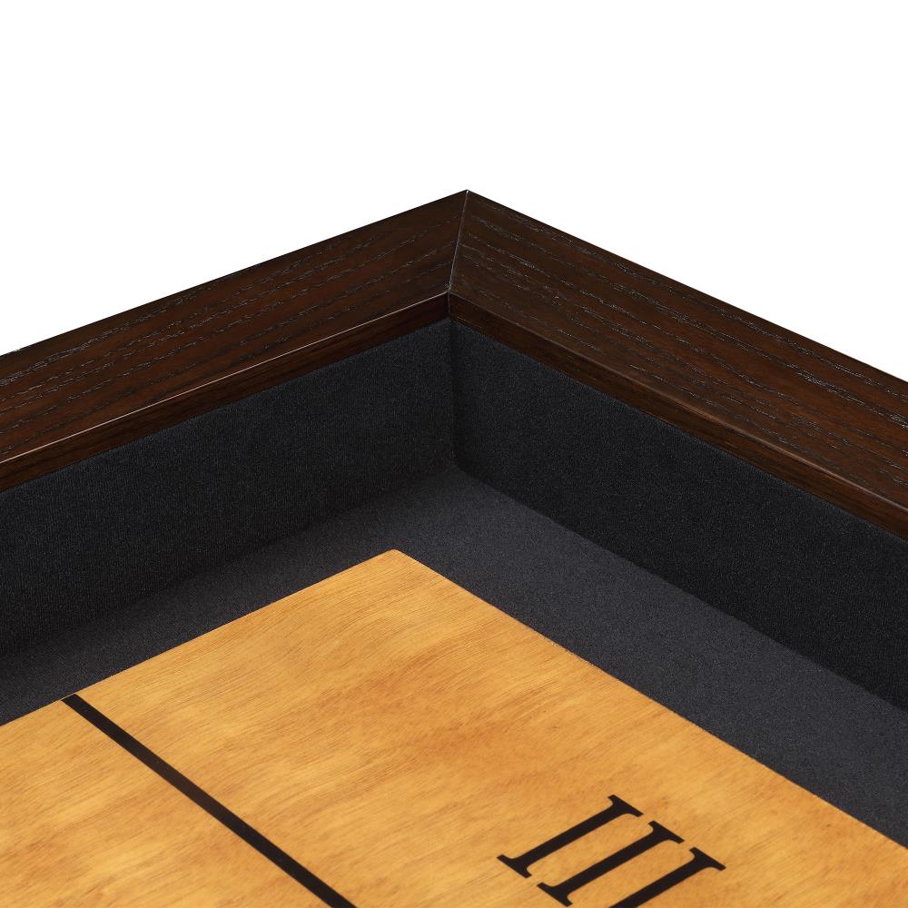 Asher Brown Spruce Veneer Shuffleboard Table with Solid Wood Legs