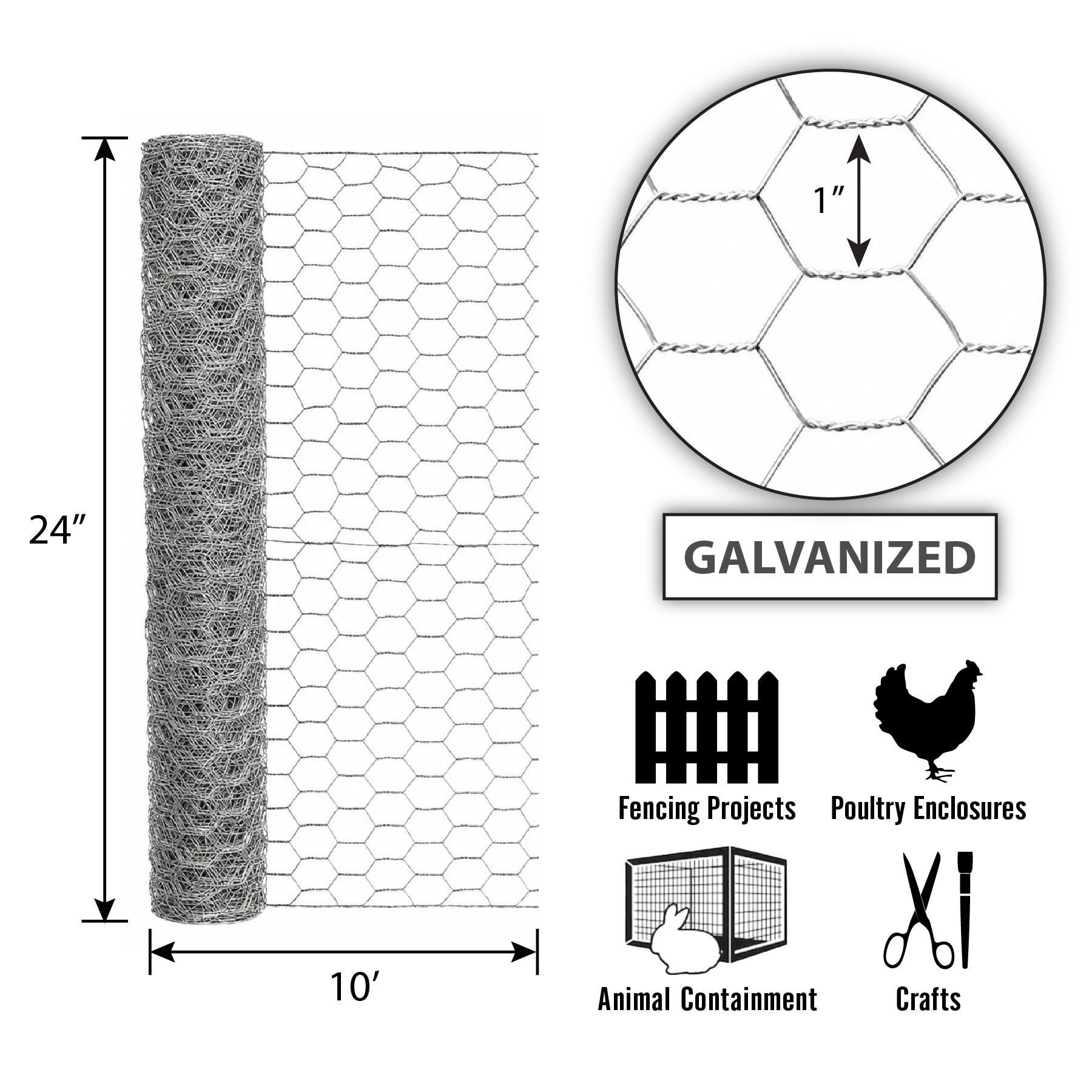 GARDEN CRAFT 162410 Rolled-Fence - View #3