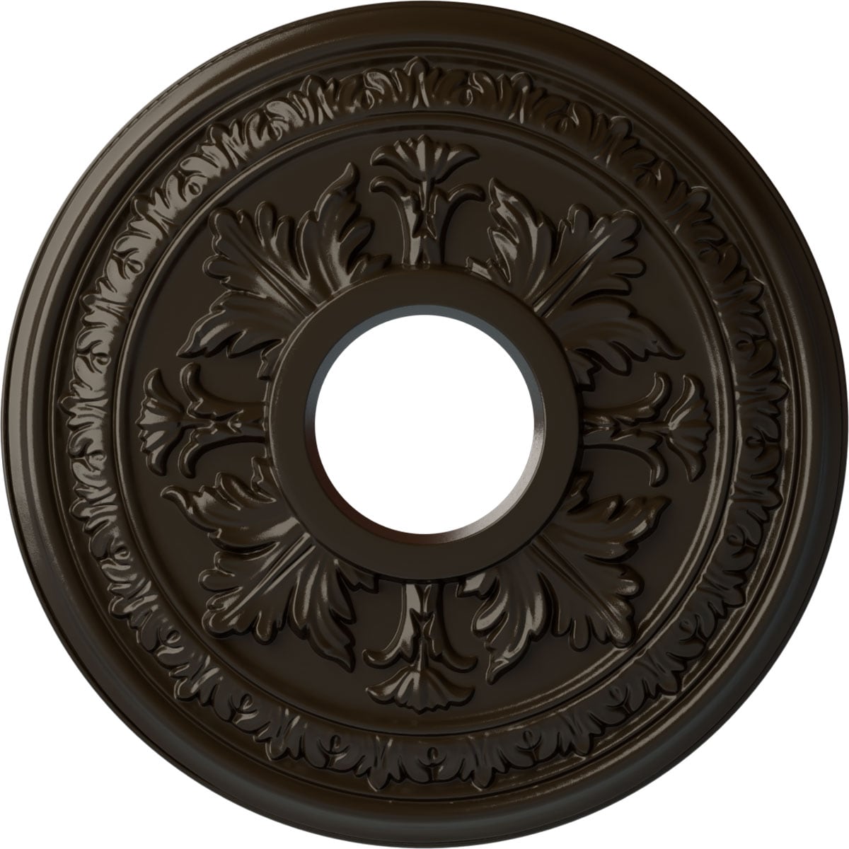 Ekena Millwork CM15BASHF Baltimore 15.375-in W x 15.375-in L Painted Stone Hearth Polyurethane Whole Ceiling Medallion