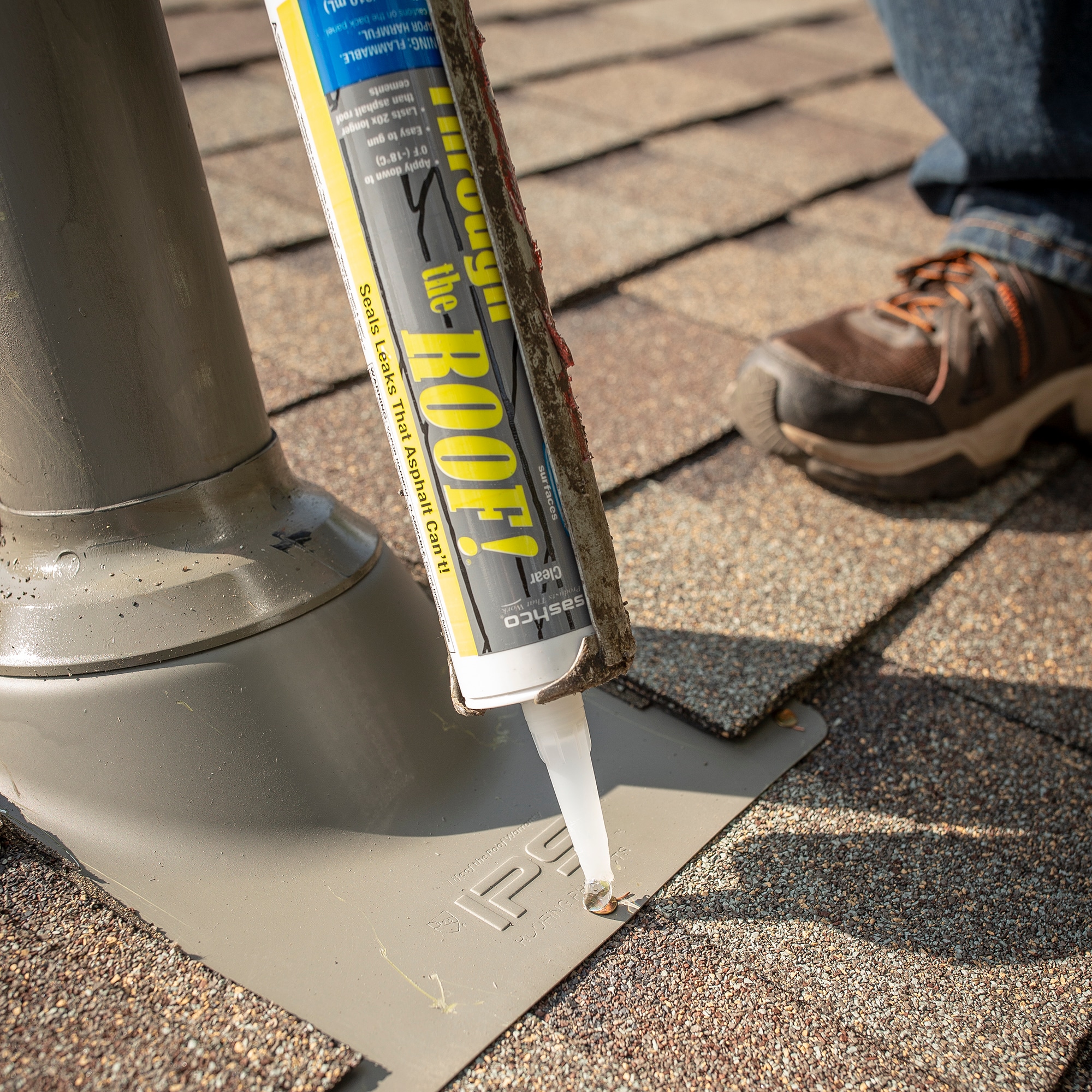 Sashco Through the Roof 10.5-oz Clear Paintable Solvent Caulk in the ...