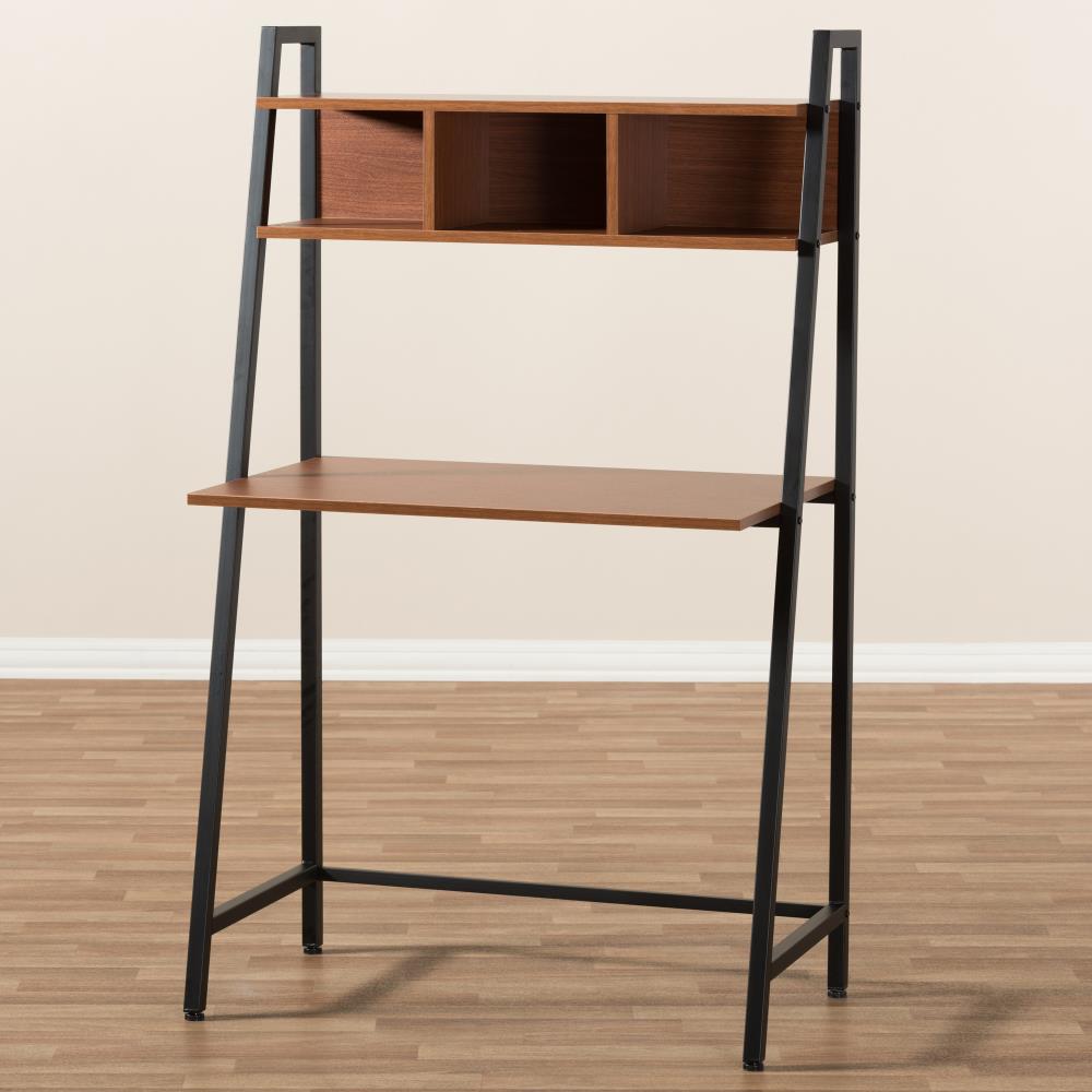 Baxton Studio Ethan 31.5 in Brown Modern Contemporary Computer