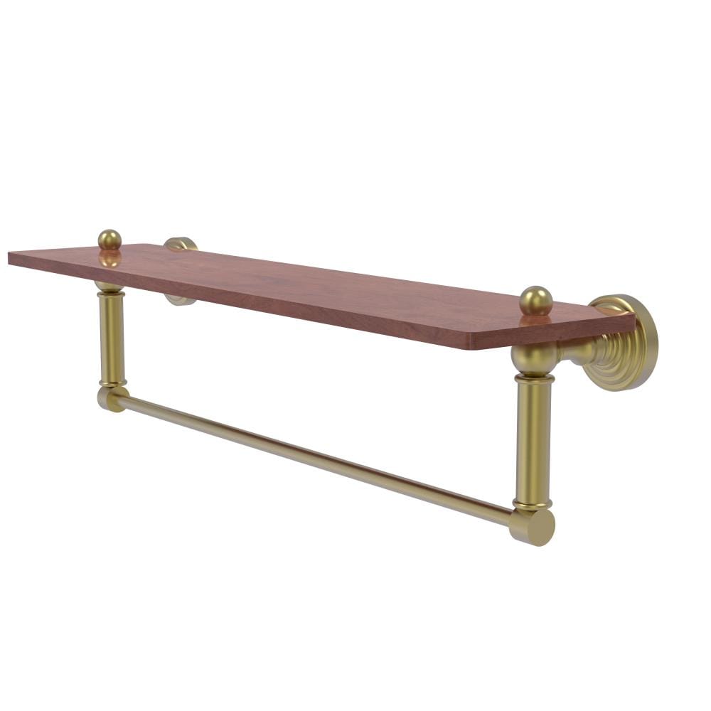 Allied Brass WP-1-22TB-IRW-SBR Waverly Place Satin Brass Wall mount Bathroom Shelf ( 22-in x 4-in x 5-in )